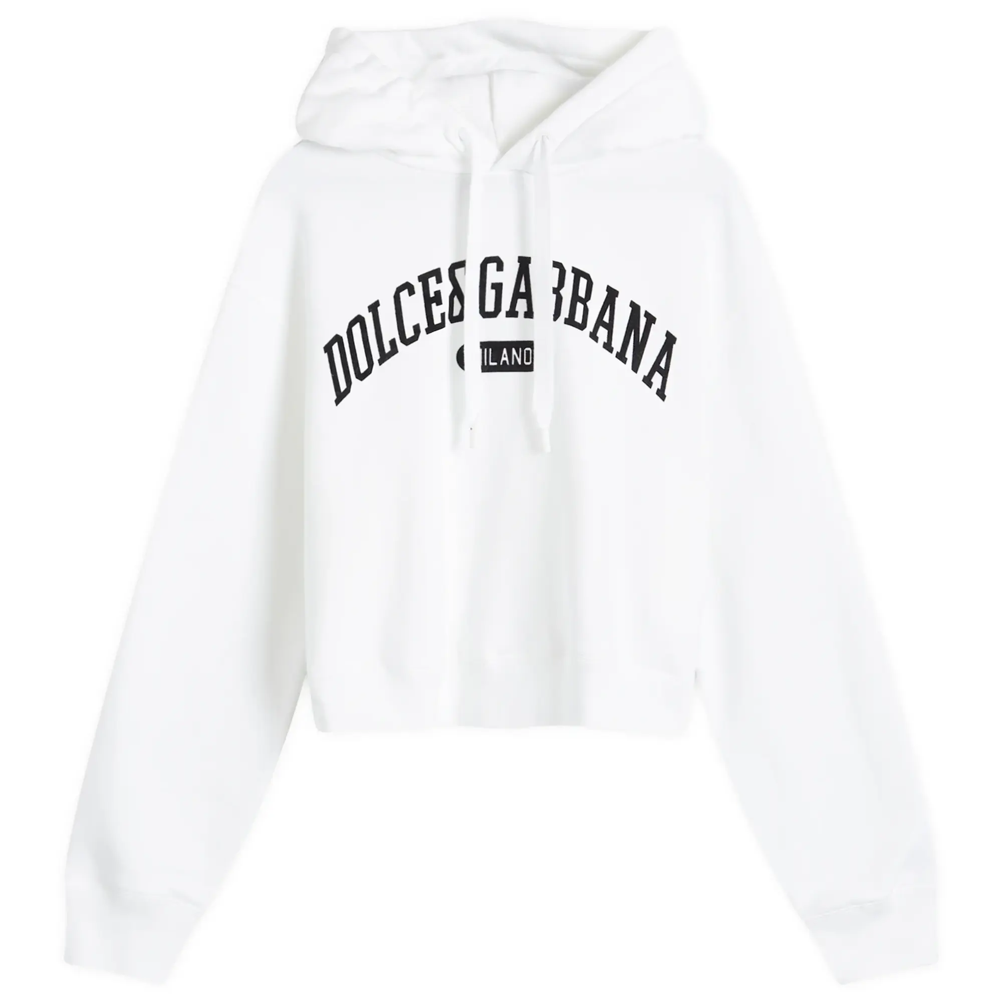 Dolce & Gabbana Women's Logo Hoodie Bianco Ottico