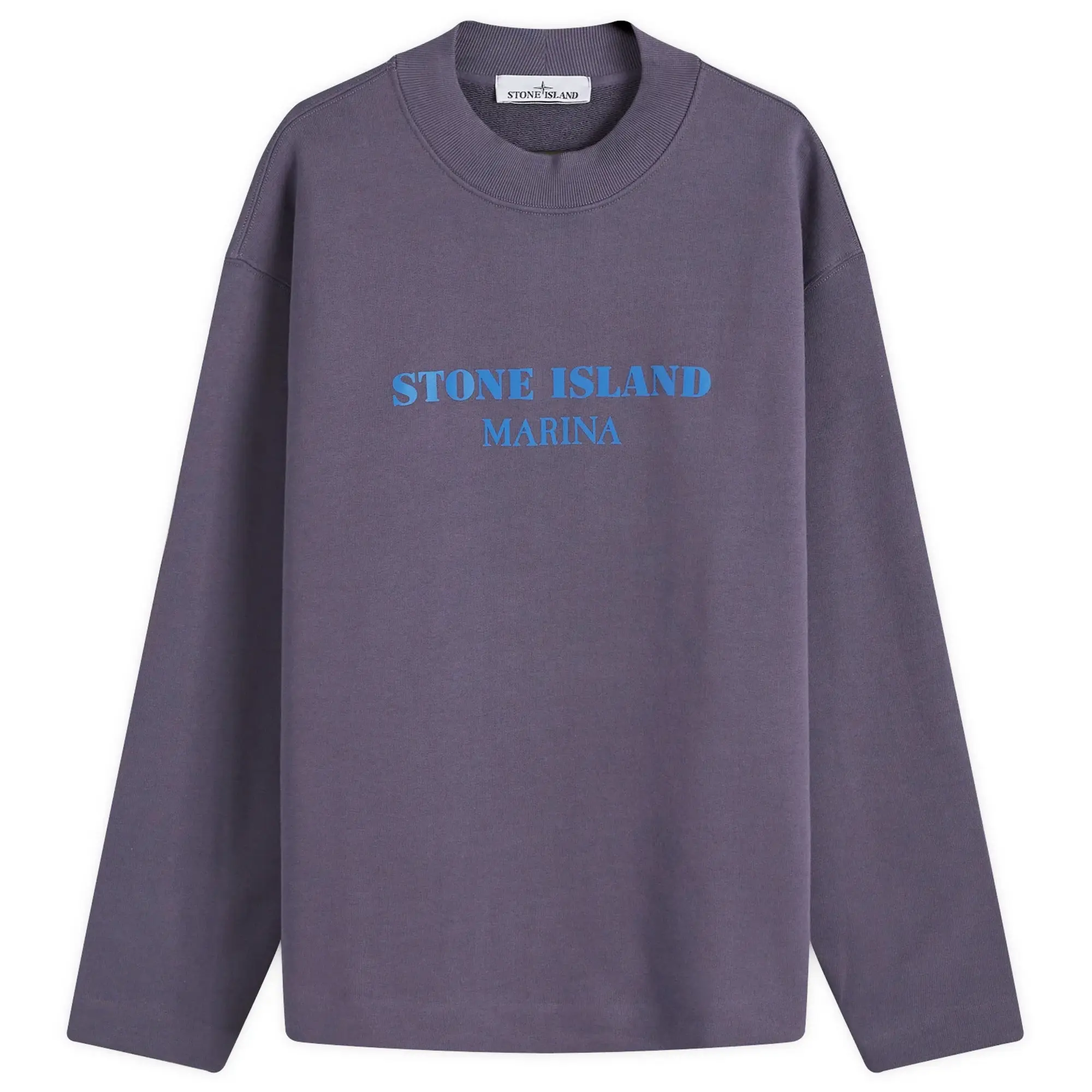 Stone Island Marina Cotton Fleece Sweatshirt Men Sweatshirts Purple