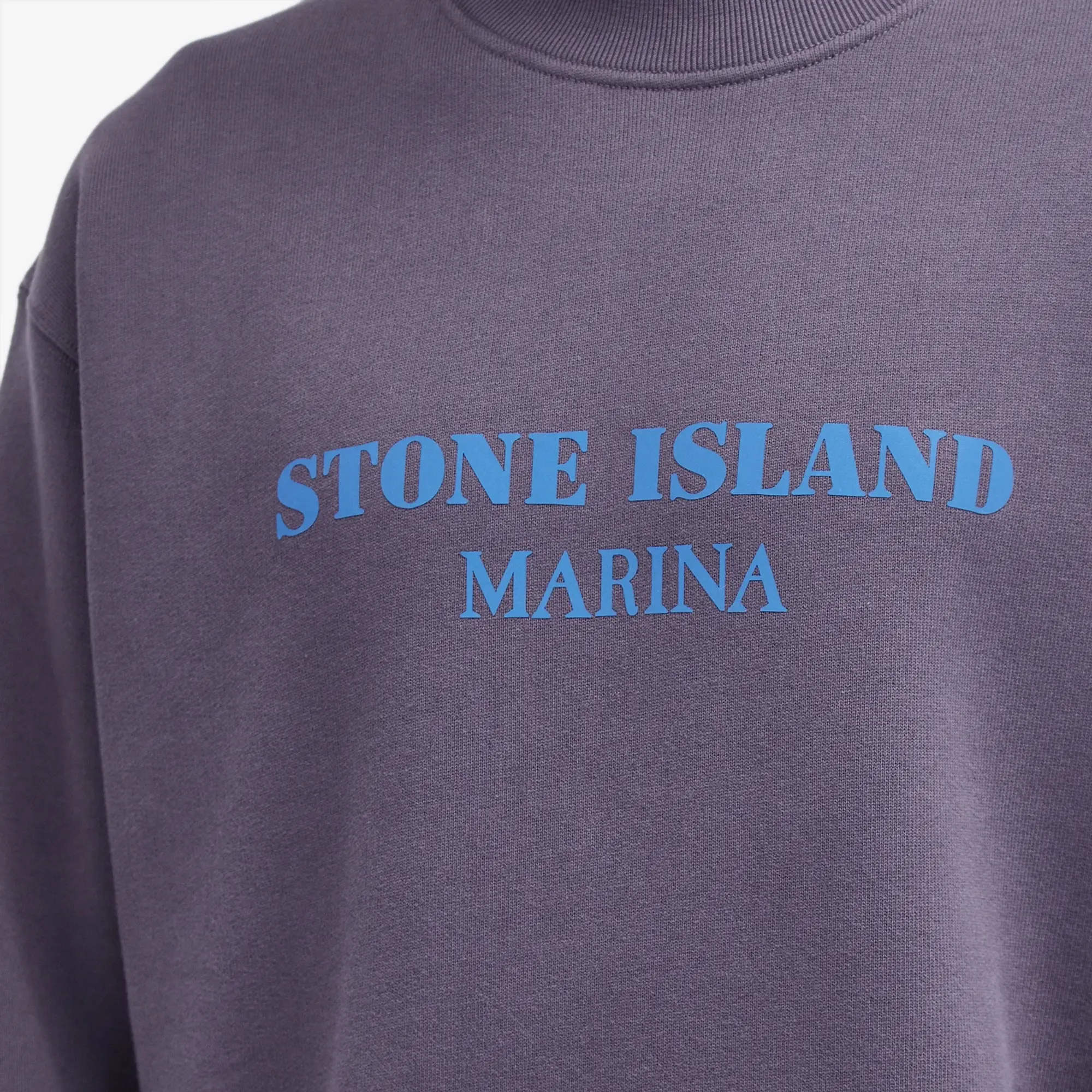 Stone Island Marina Cotton Fleece Sweatshirt Men Sweatshirts Purple