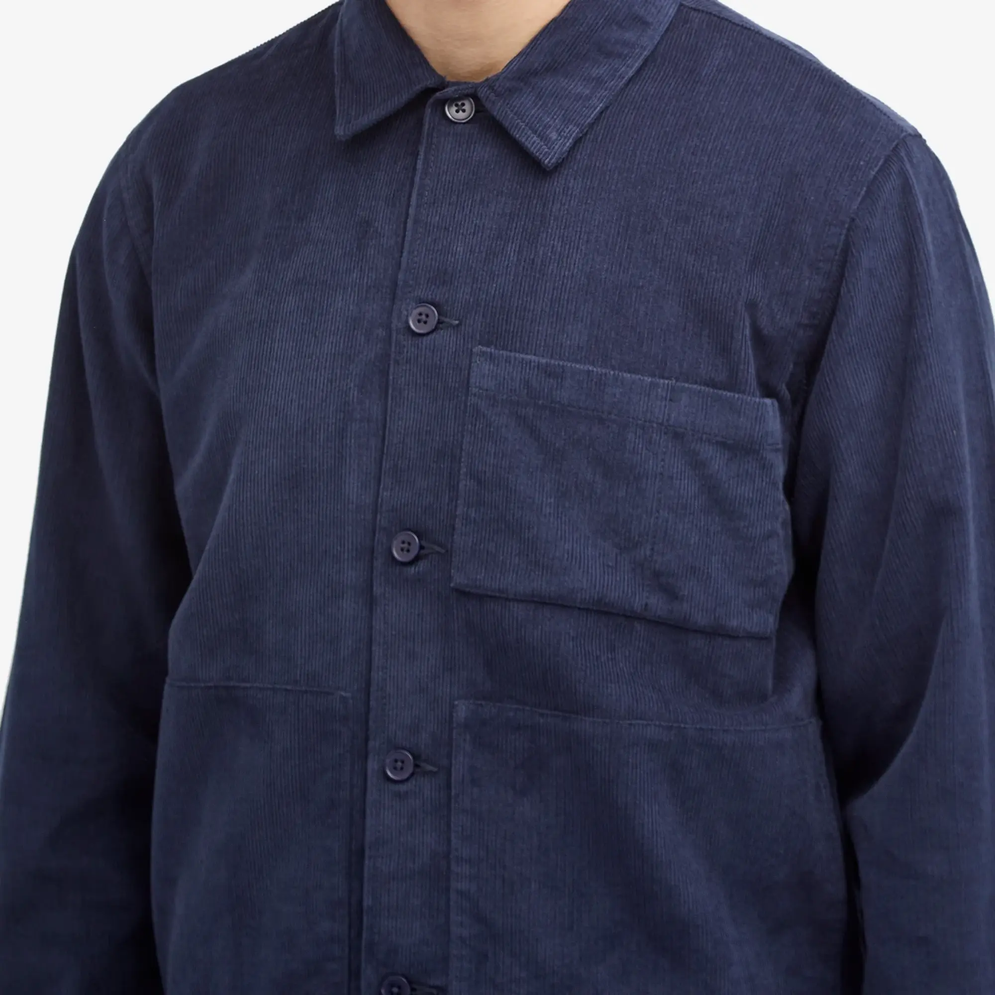 Universal Works Men's Fine Cord Uniform Jacket Navy