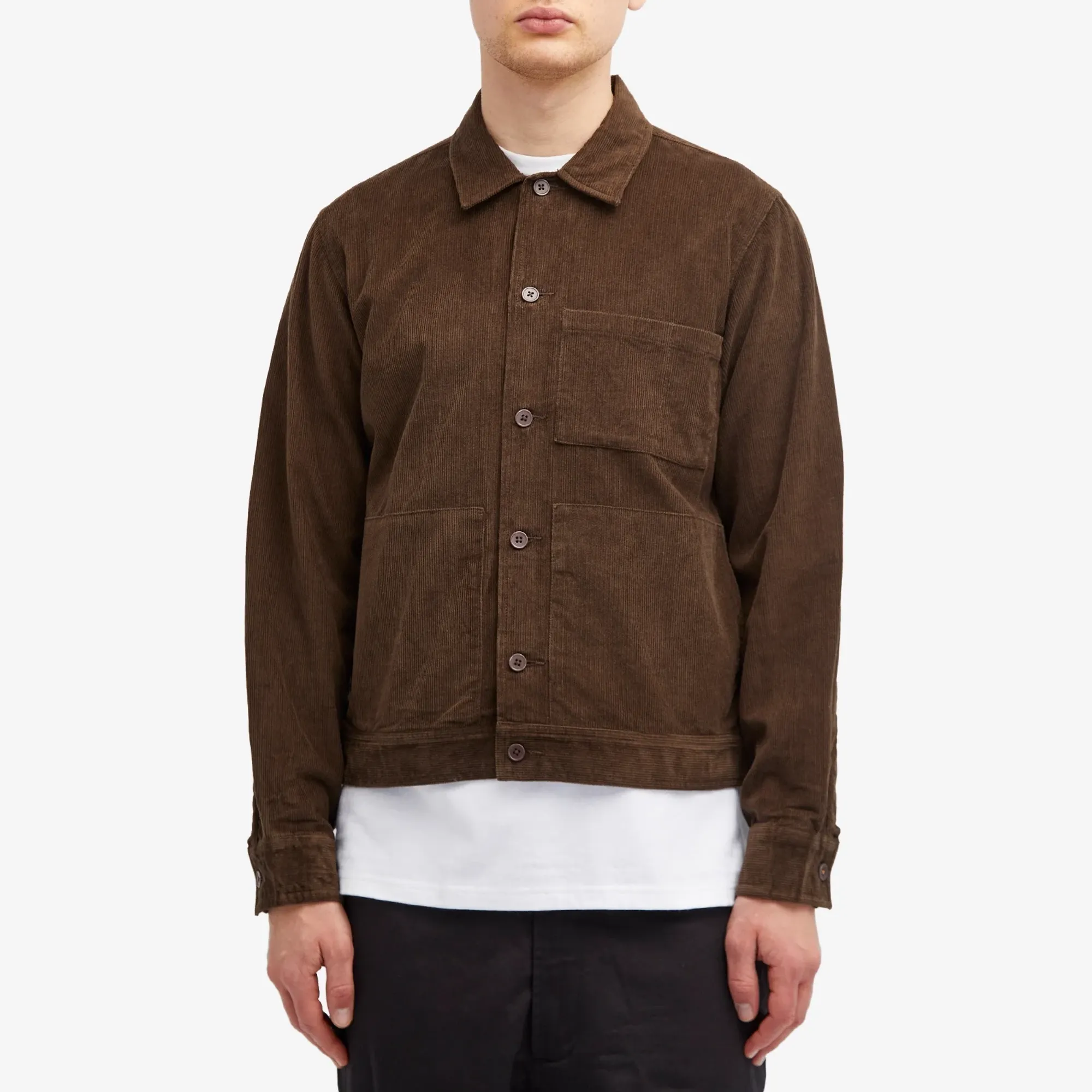 Universal Works Men's Fine Cord Uniform Jacket Brown | 31150-BRN