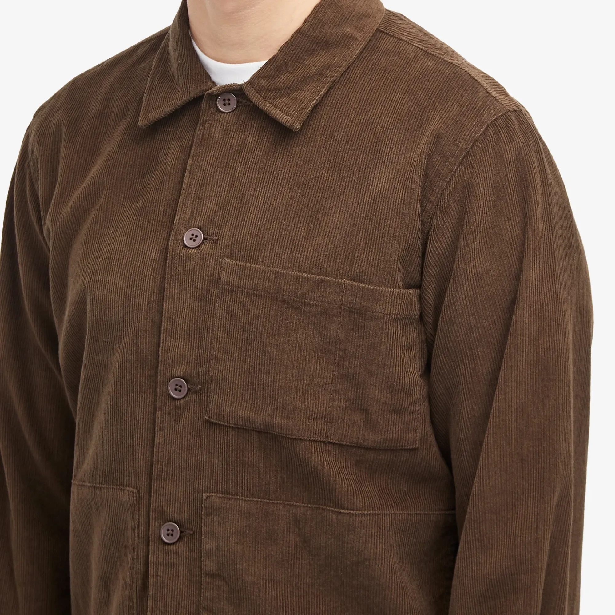 Universal Works Men's Fine Cord Uniform Jacket Brown | 31150-BRN