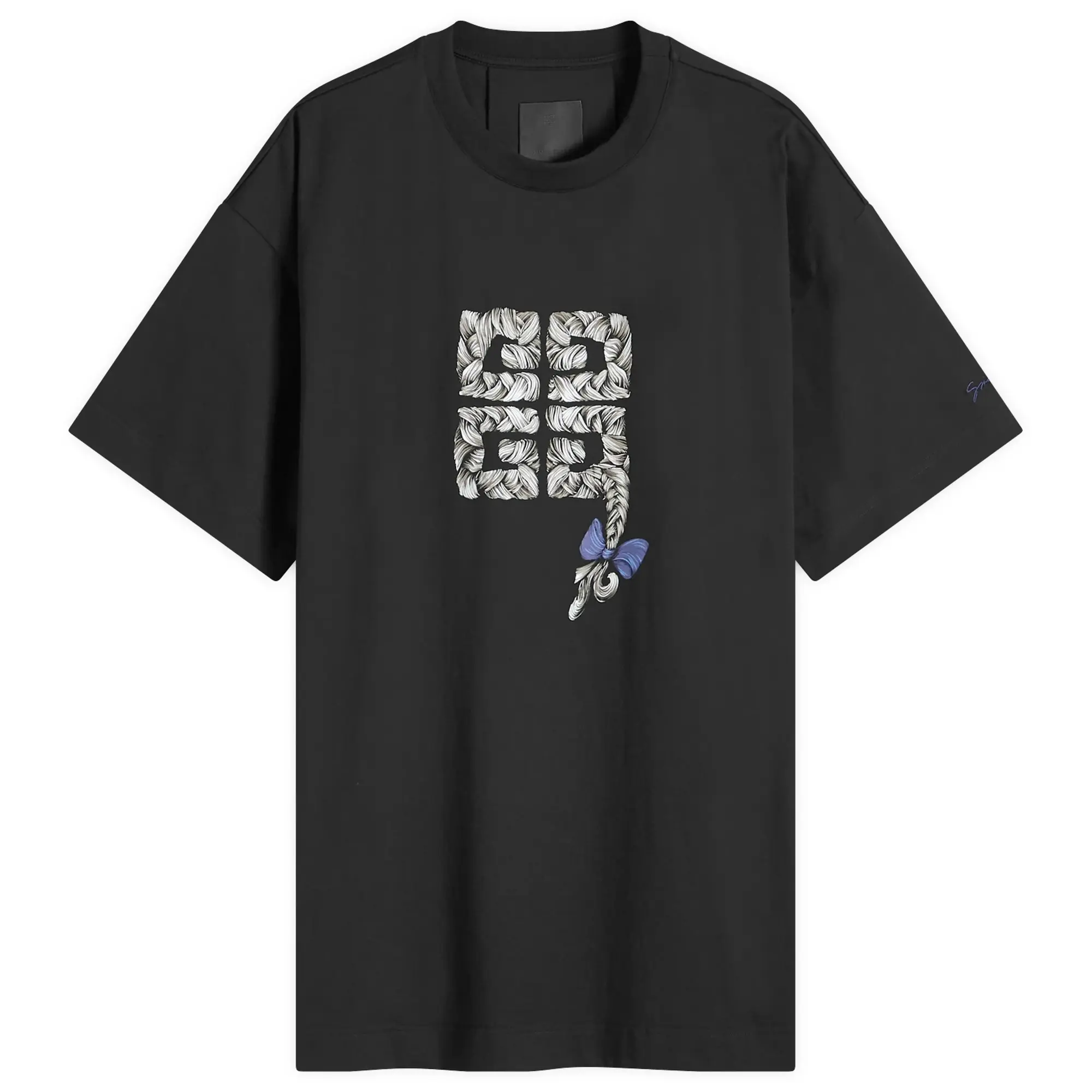 Givenchy Men's 4G Braids T-Shirt Black