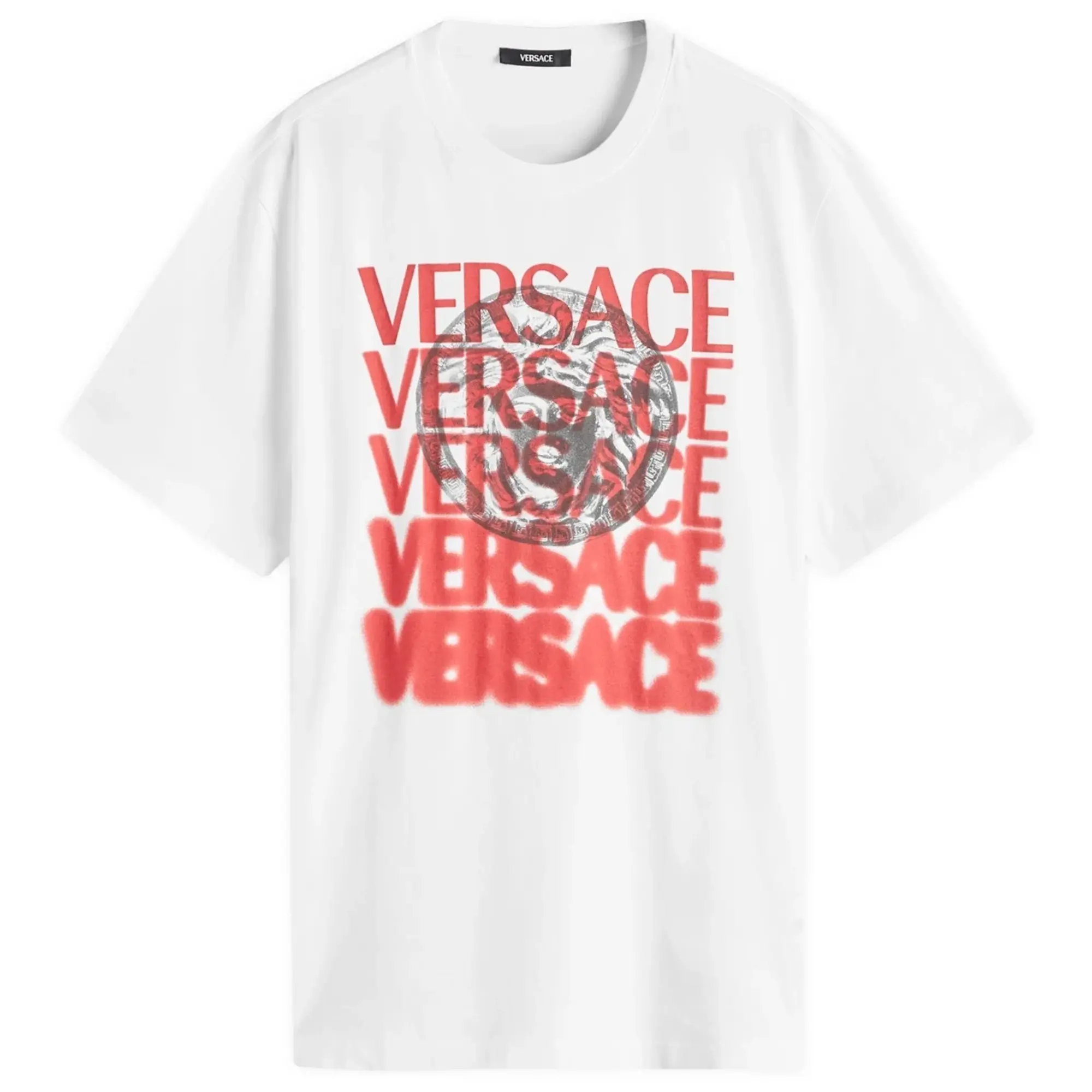 Versace Men's Medusa Medallion Print T-Shirt White/Print