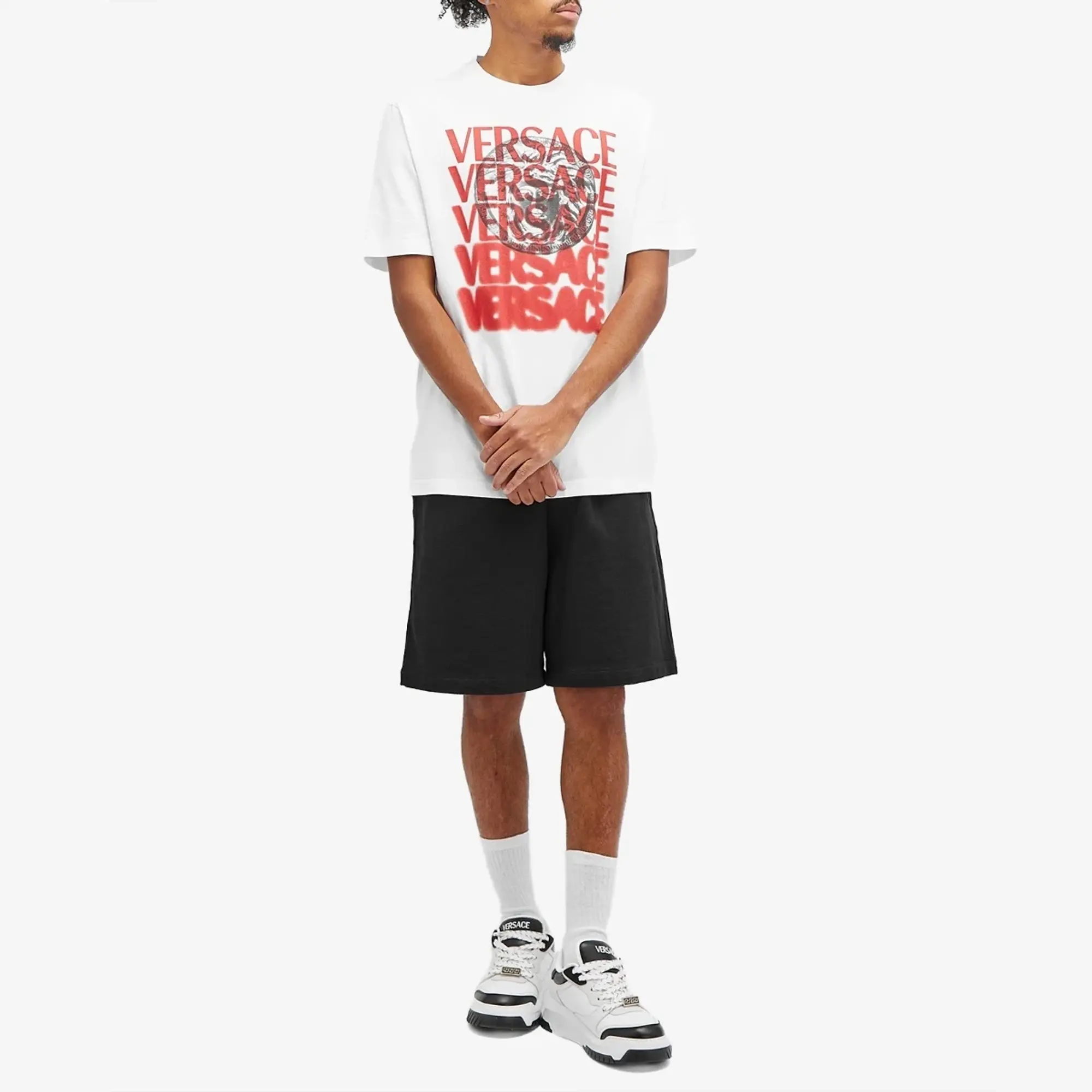 Versace Men's Medusa Medallion Print T-Shirt White/Print