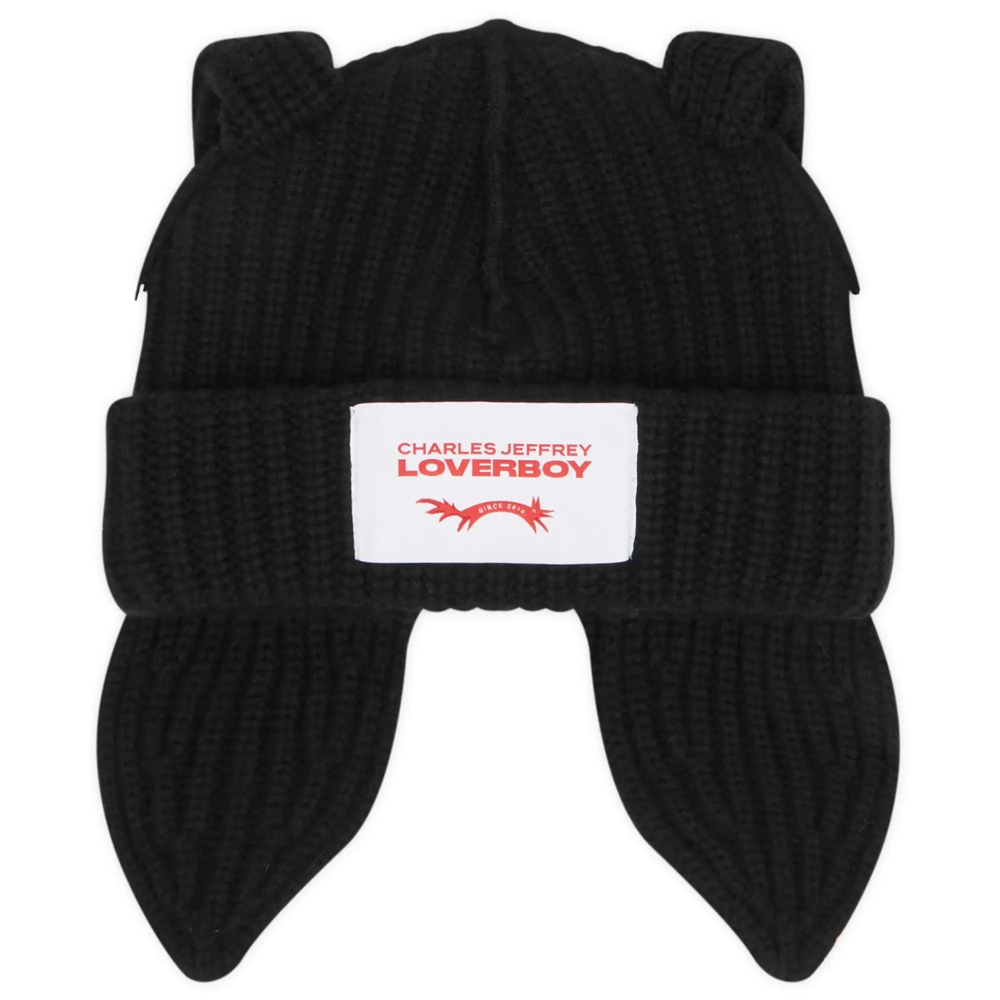 Charles Jeffrey Women's Chunky Rabbit Beanie Hat Black