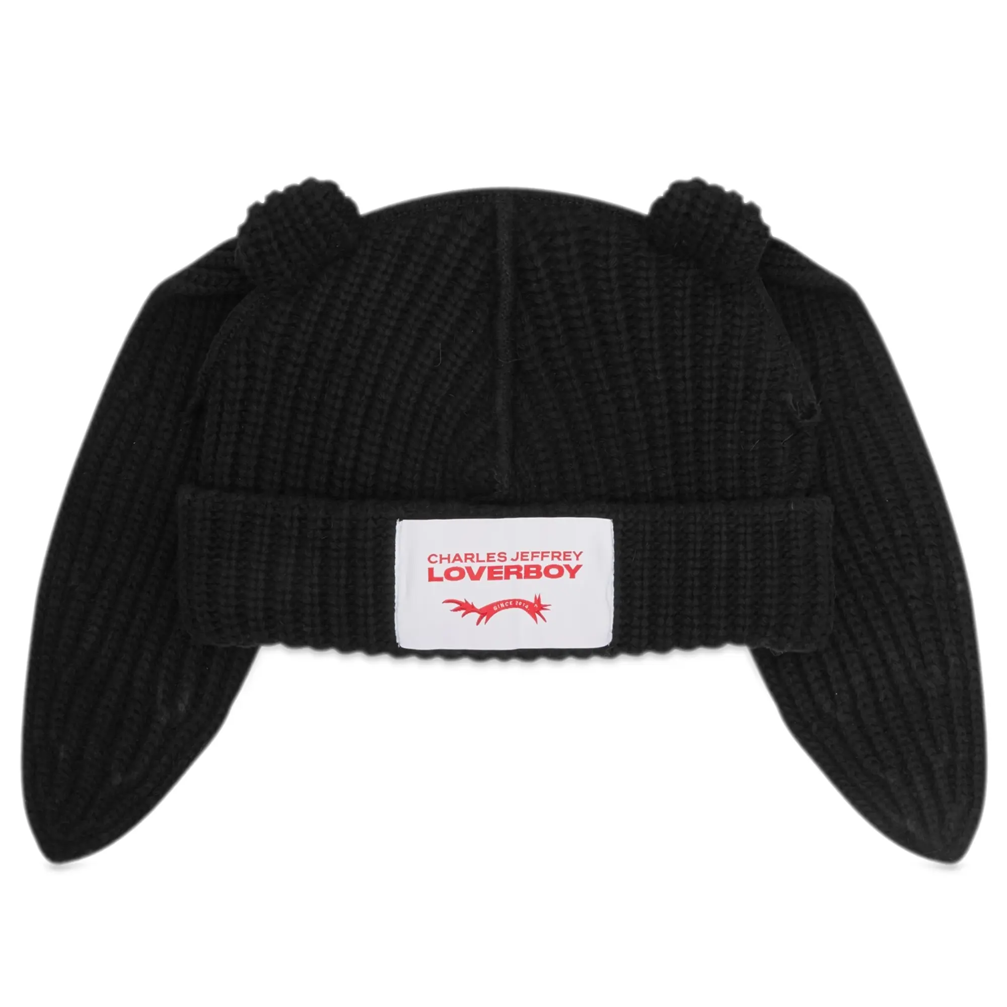 Charles Jeffrey Women's Chunky Rabbit Beanie Hat Black