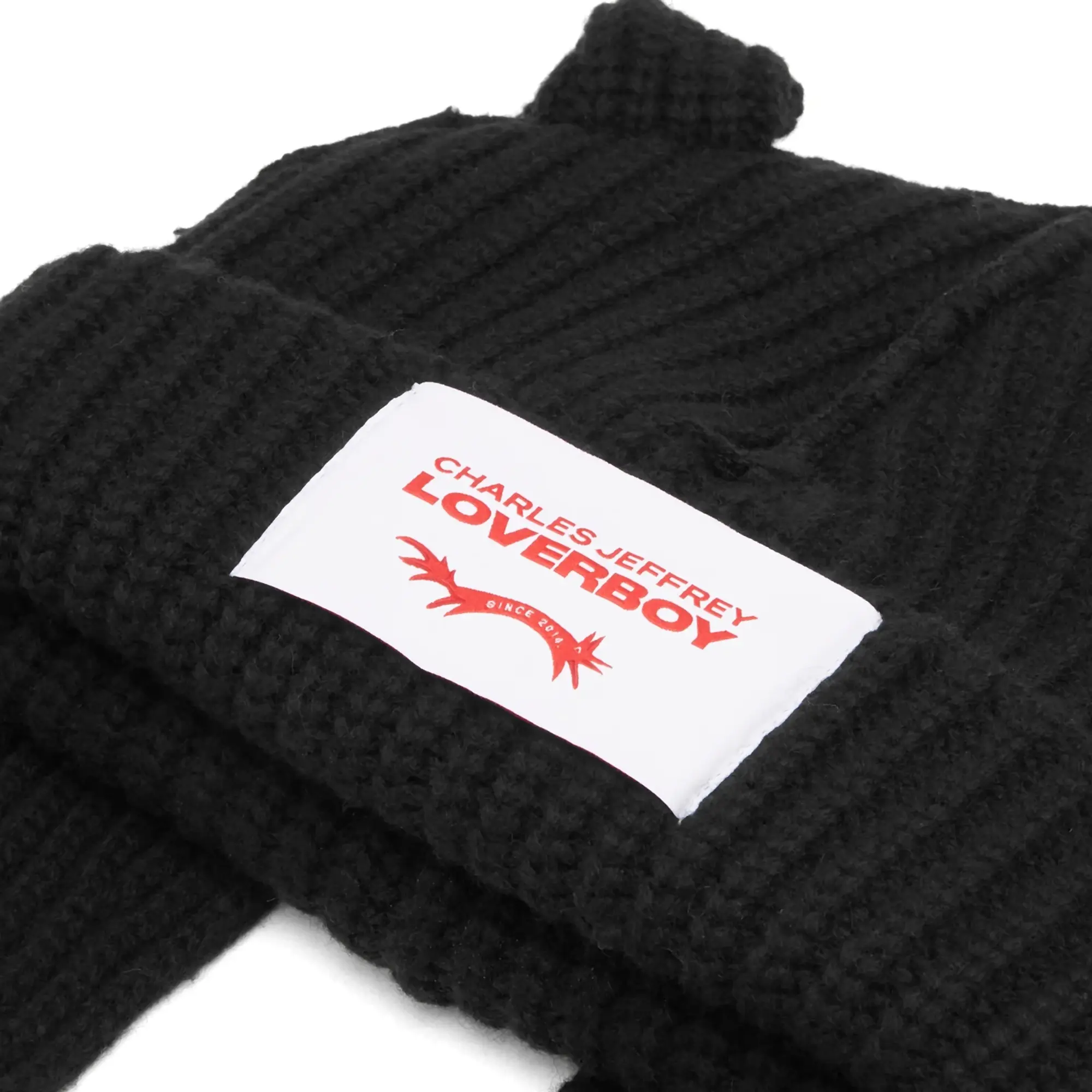 Charles Jeffrey Women's Chunky Rabbit Beanie Hat Black