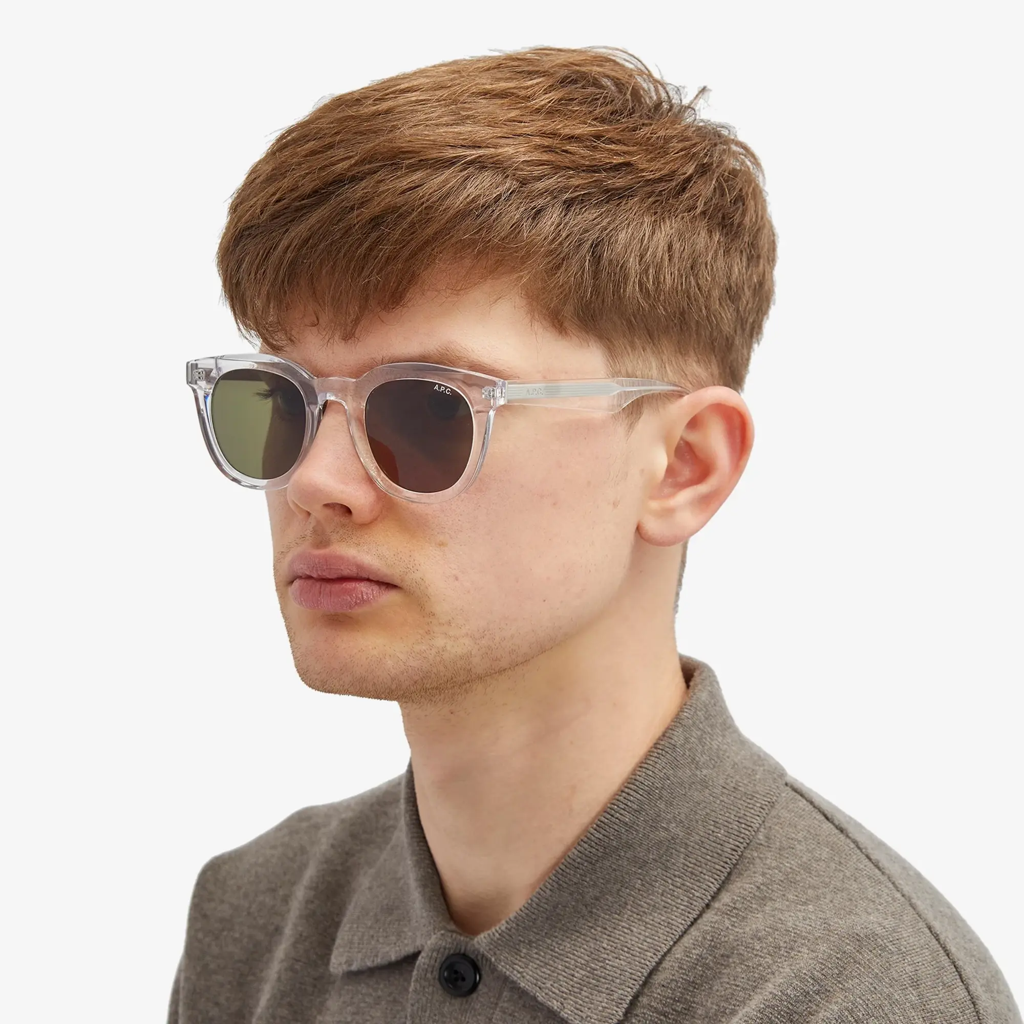 A.P.C. Men's Lou Sunglasses Transparent