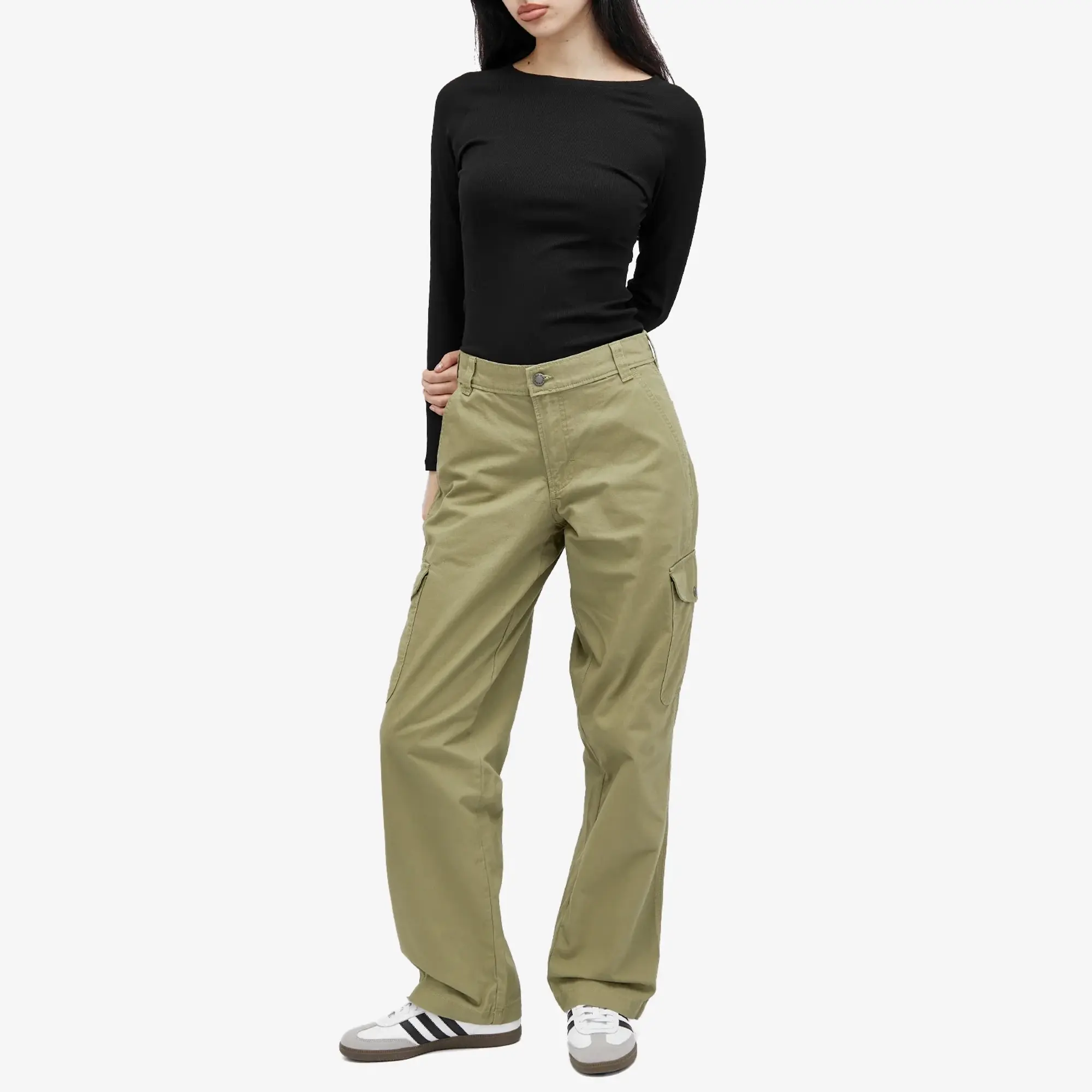 Dickies Women's Duck Canvas Cargo Pants Imperial Green