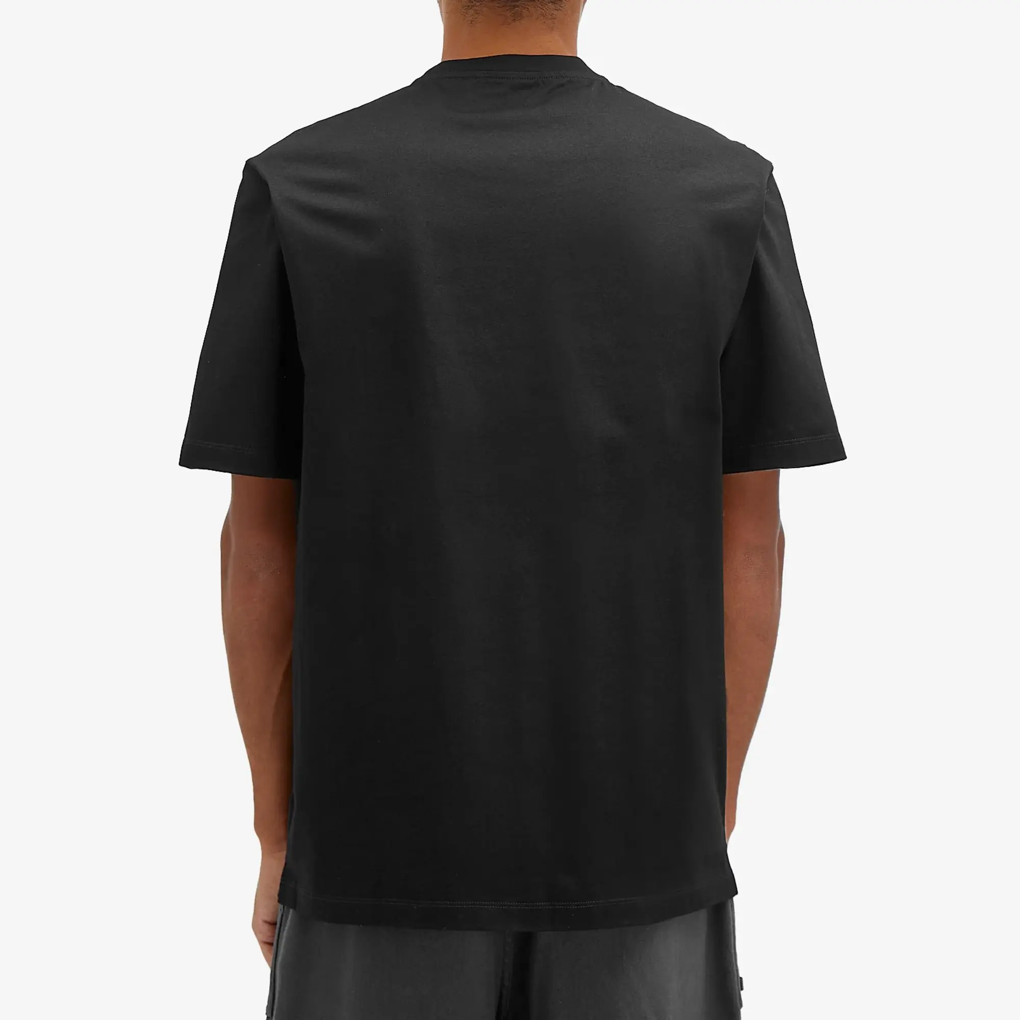 Versace Men's Leopard Logo Embroidered T-Shirt Black