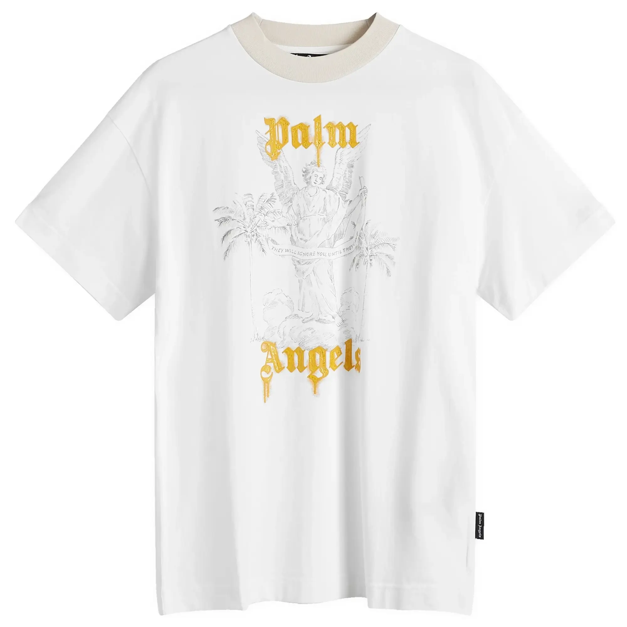 Palm Angels Men's Angel Pencil T-Shirt White