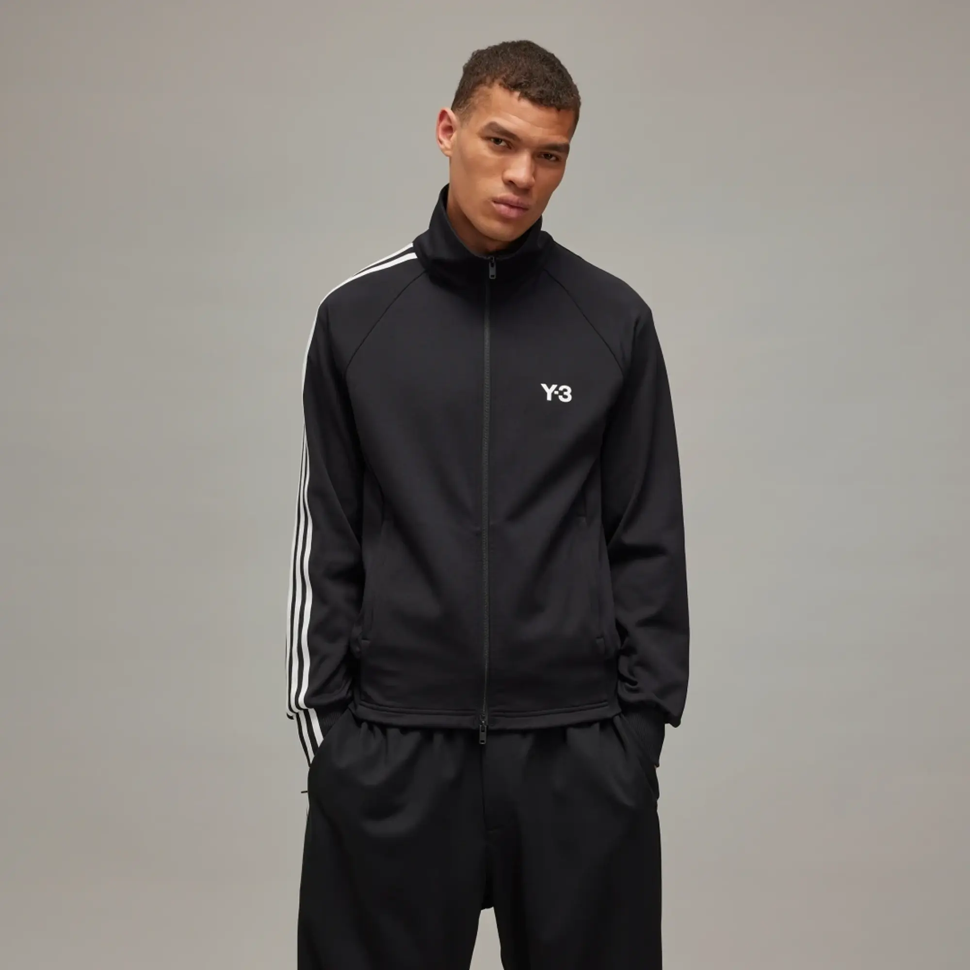 Y-3 Men's 3-Stripe Track Top Black