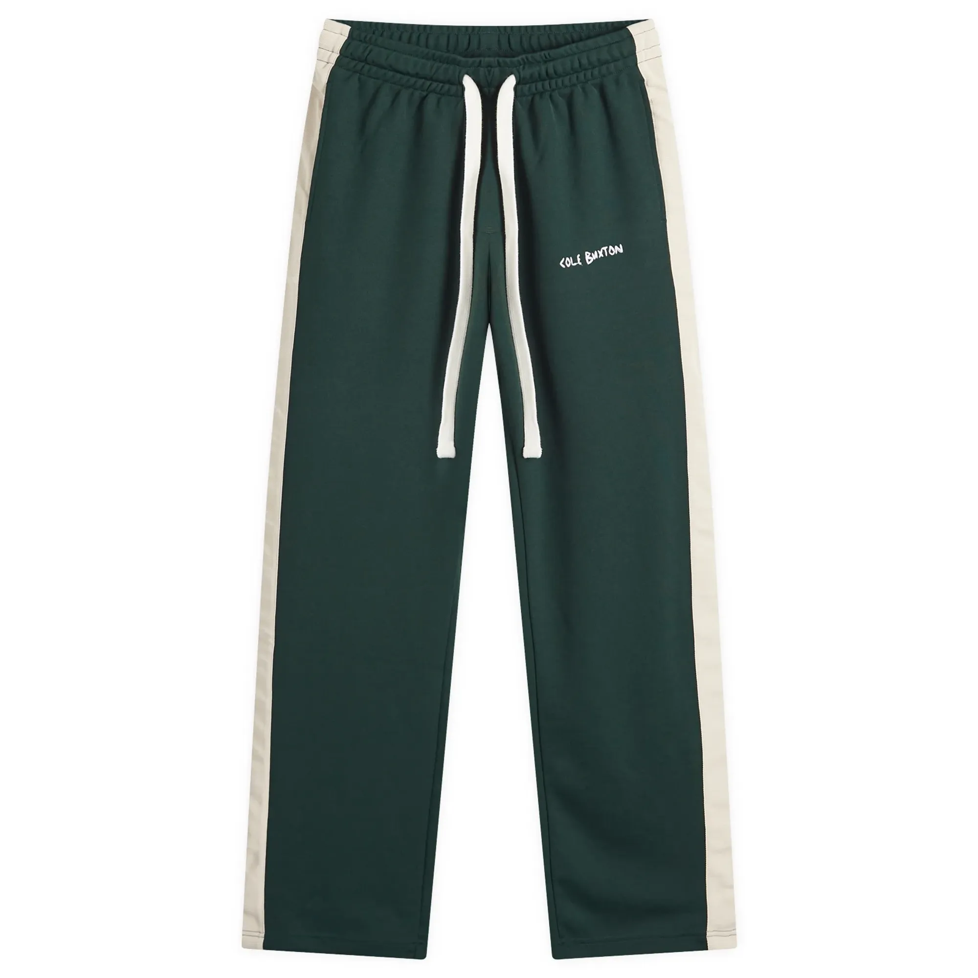 Cole Buxton Men's Crochet Stripe Track Pants Forest Green