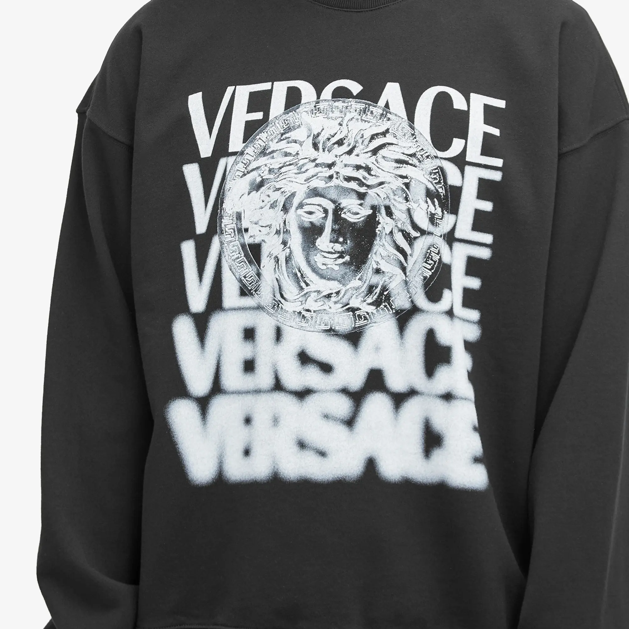Versace Men's Medusa Medallion Sweatshirt Black/Print