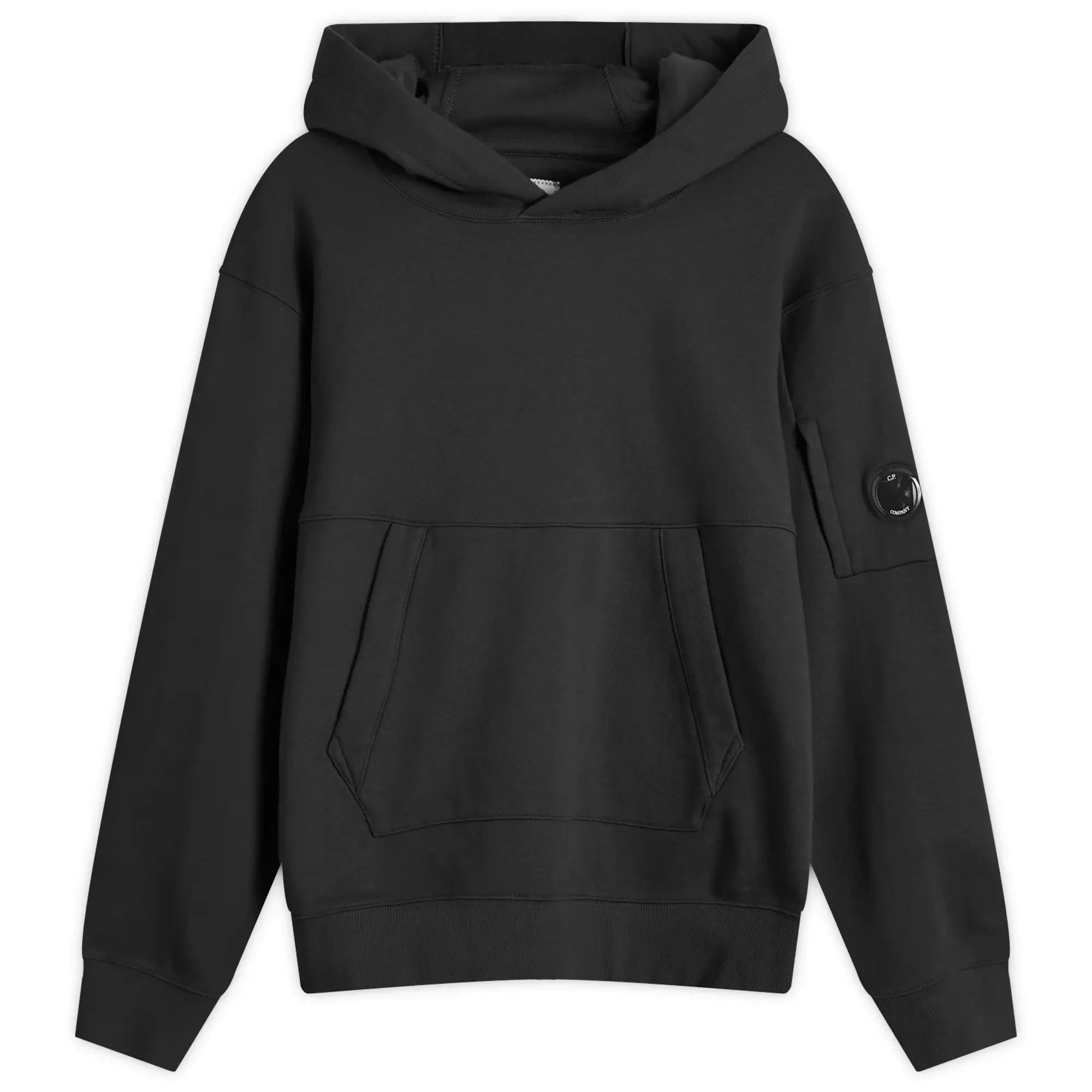 C.P. Company Men's Diagonal Raised Lens Hoody Black