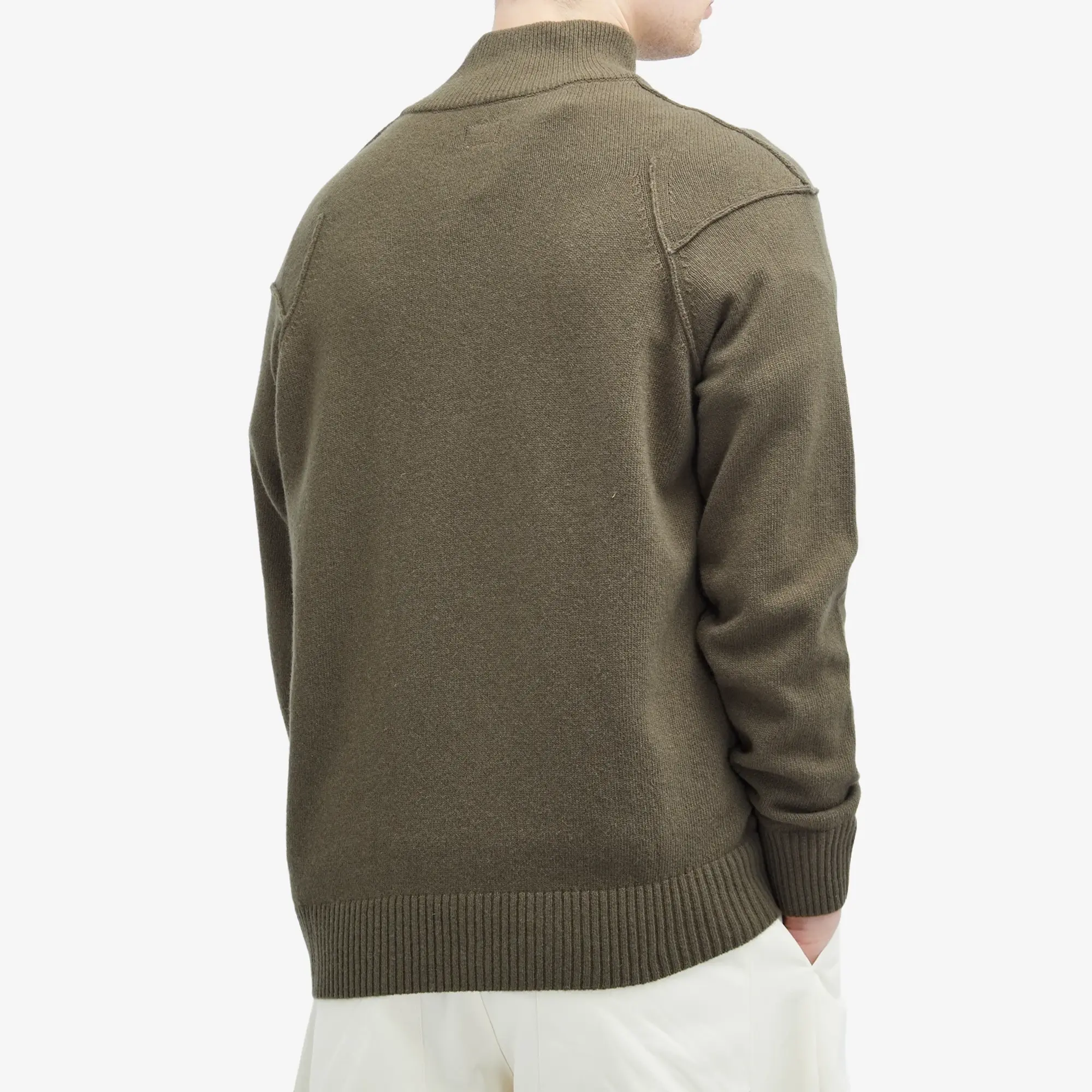 C.P. Company Men's Lambswool Grs Half Zip Knit Ivy Green