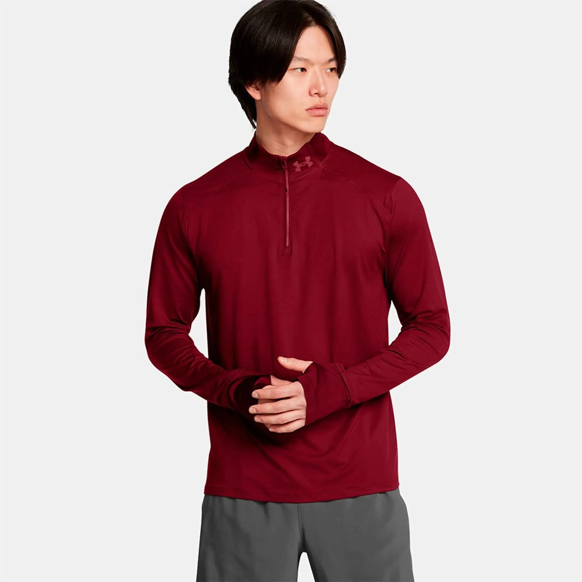 Men's  Under Armour  Q Under Armour lifier Run ½ Zip Cardinal / Cardinal / Reflective XL