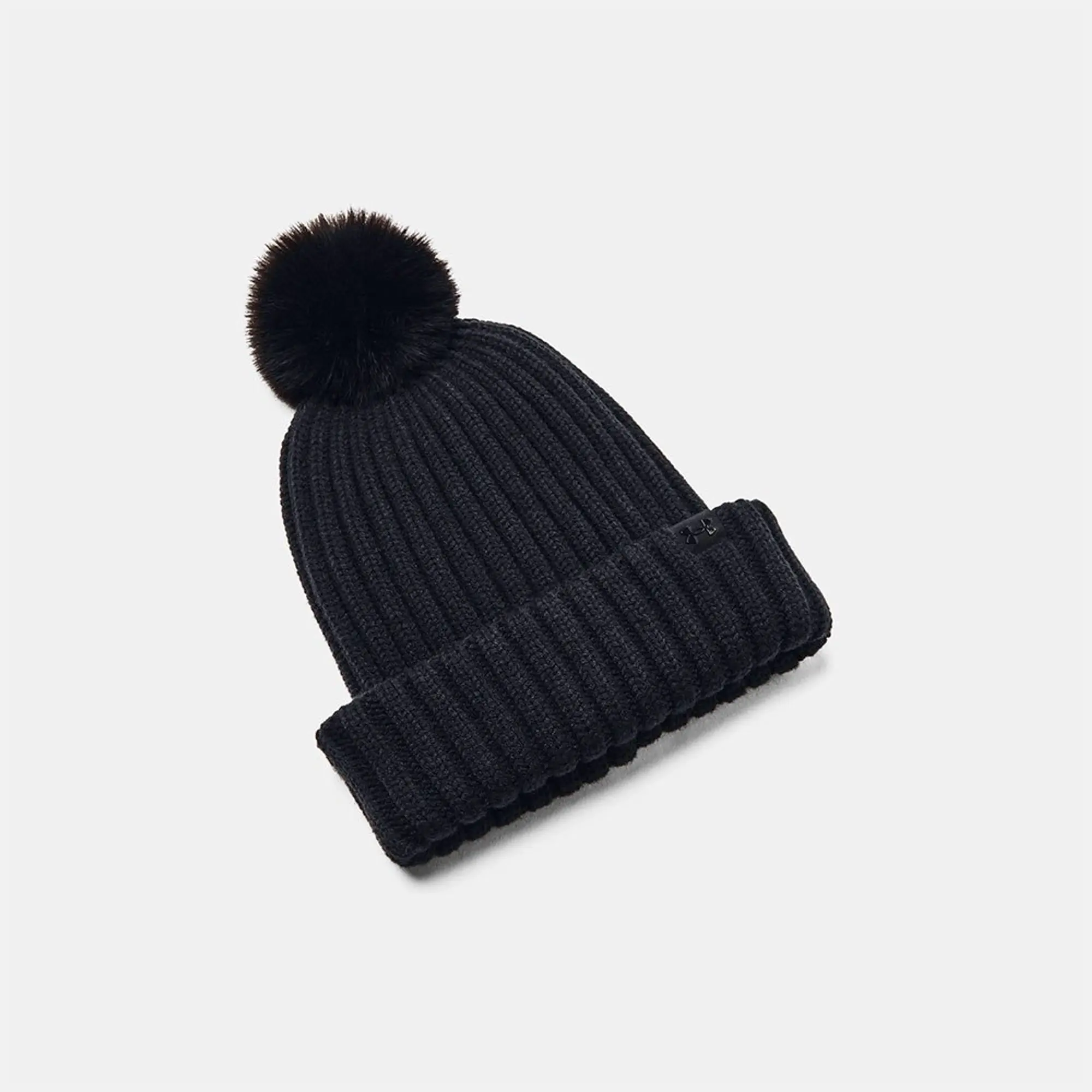 Women's  Under Armour  Halftime Pom Beanie Black / Black / Black OSFM