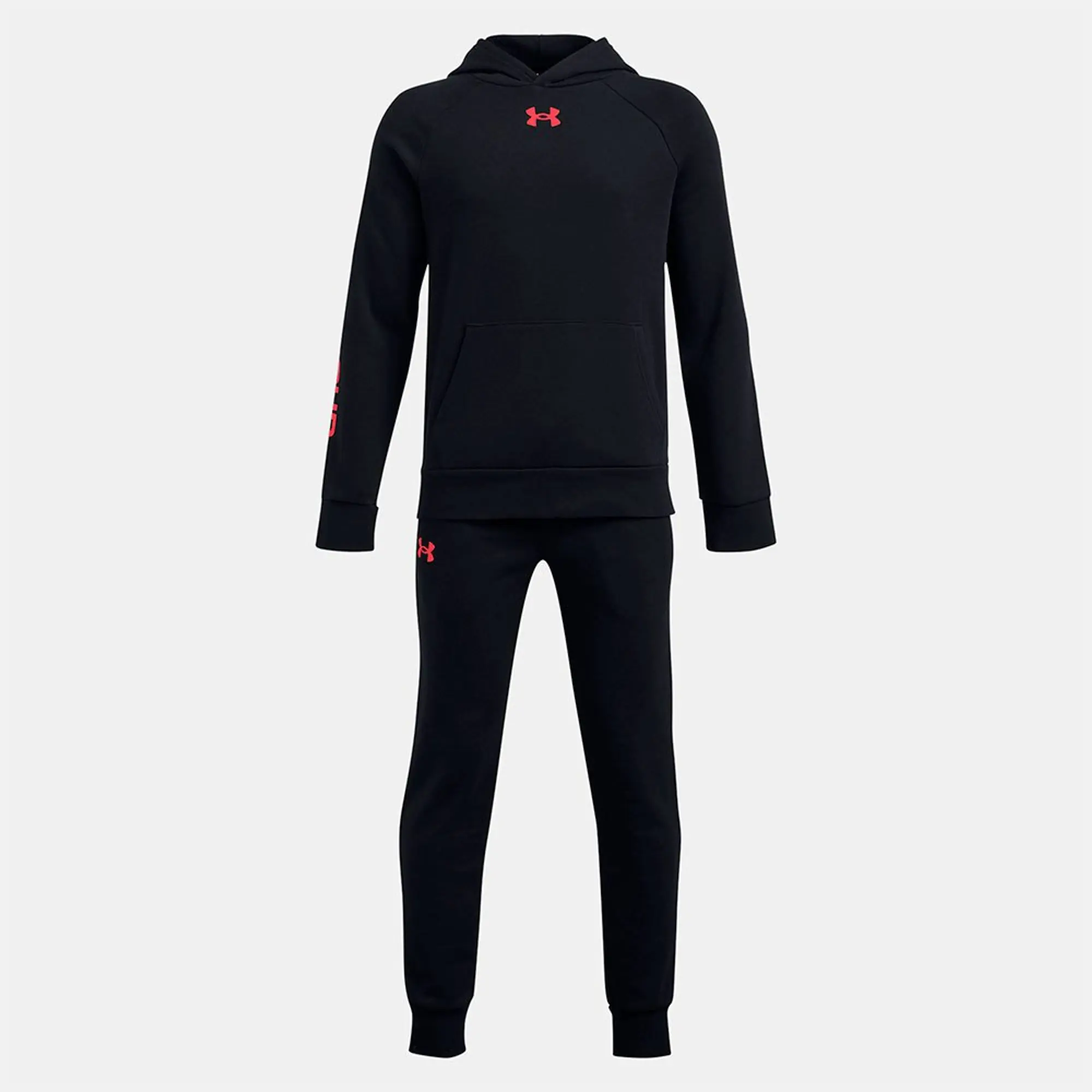 Boys'  Under Armour  Rival Fleece Suit Black / Racer Red / Racer Red YMD (54 - 59 in)