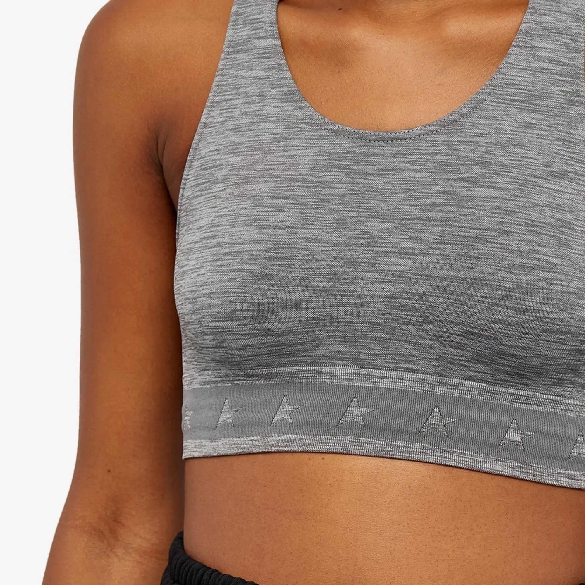 Golden Goose Women's Star Racerback Sports Bra Melange Grey