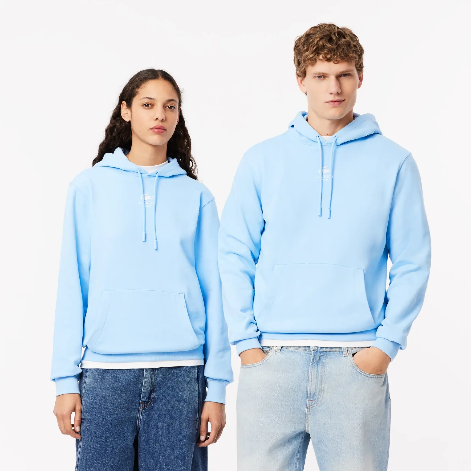 Lacoste Print Hoodie - Pale Blue