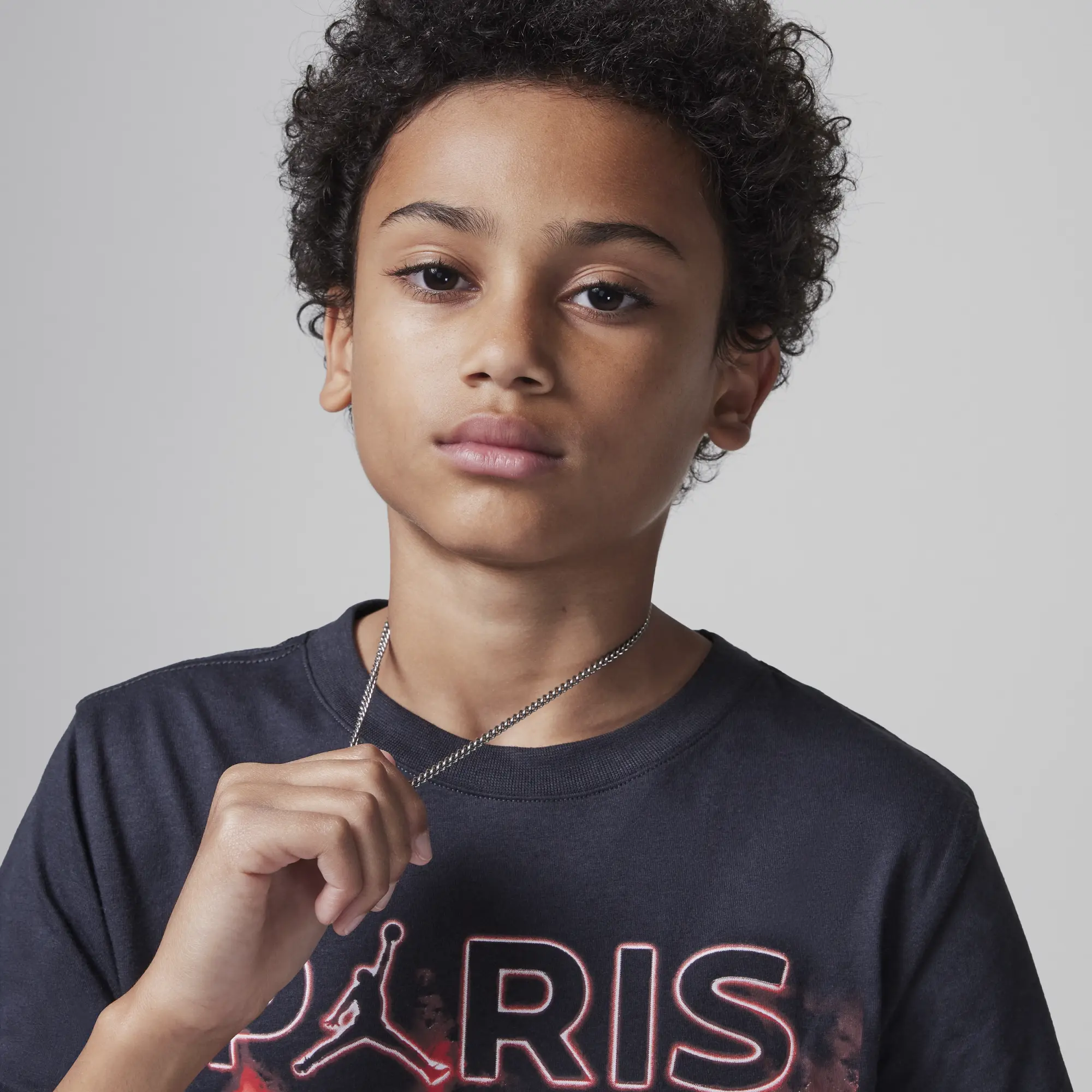 Nike Jordan Older Kids' Lightning Paris Saint-Germain T-Shirt - Black - Cotton