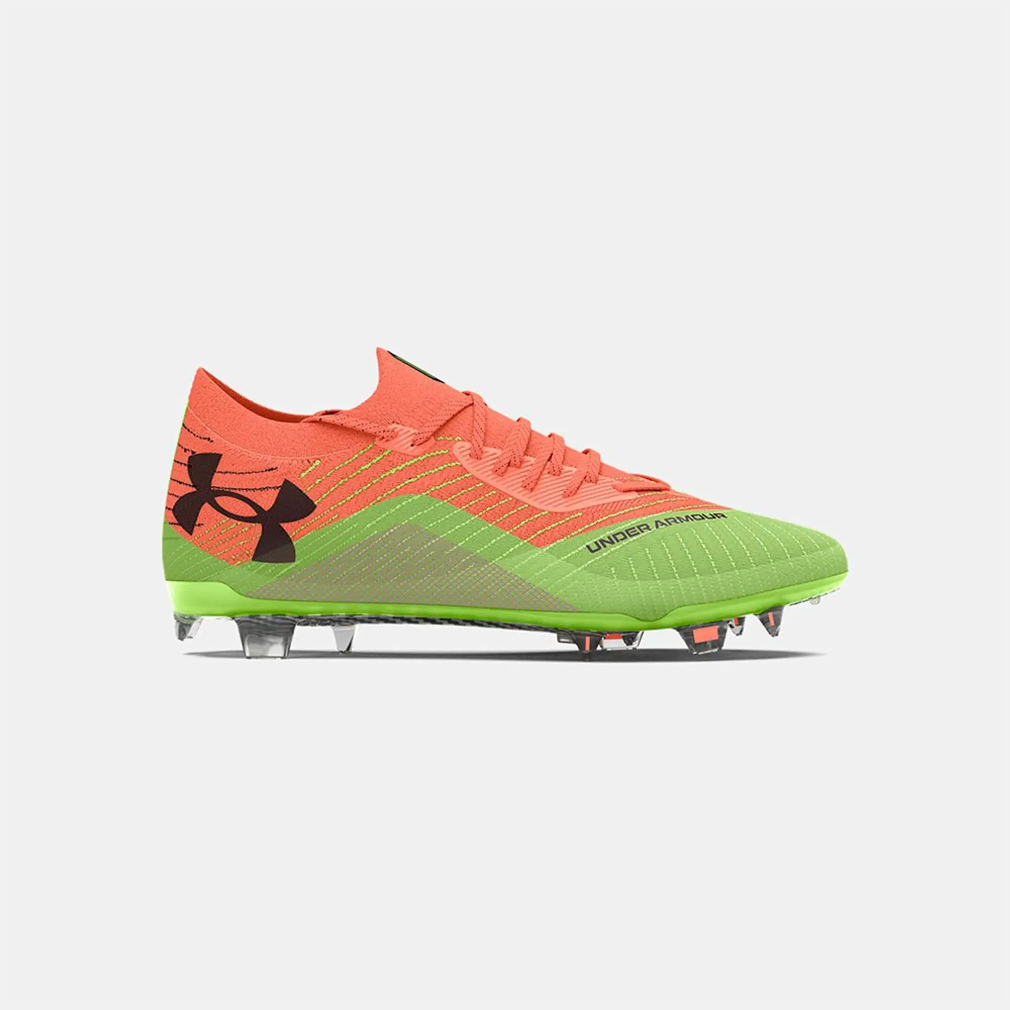 Women's  Under Armour  Shadow Elite 2 Firm Ground Football Boots Flare Orange / Morph Green / Black 7