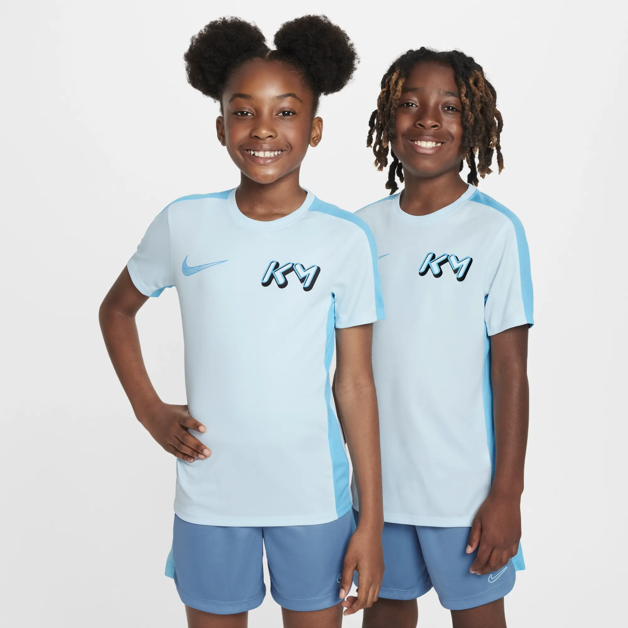 Nike Kylian Mbappé Older Kids' Dri-FIT Academy23 Football Top - Blue - Polyester