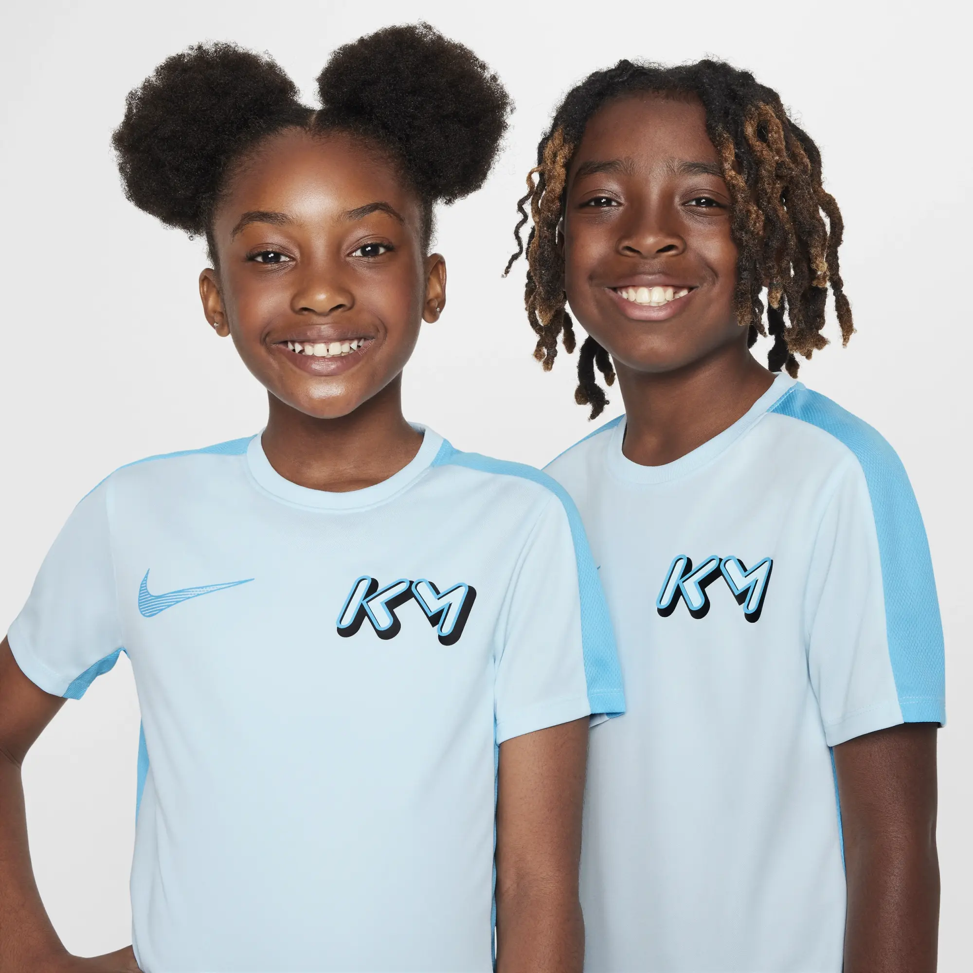 Nike Kylian Mbappé Older Kids' Dri-FIT Academy23 Football Top - Blue - Polyester