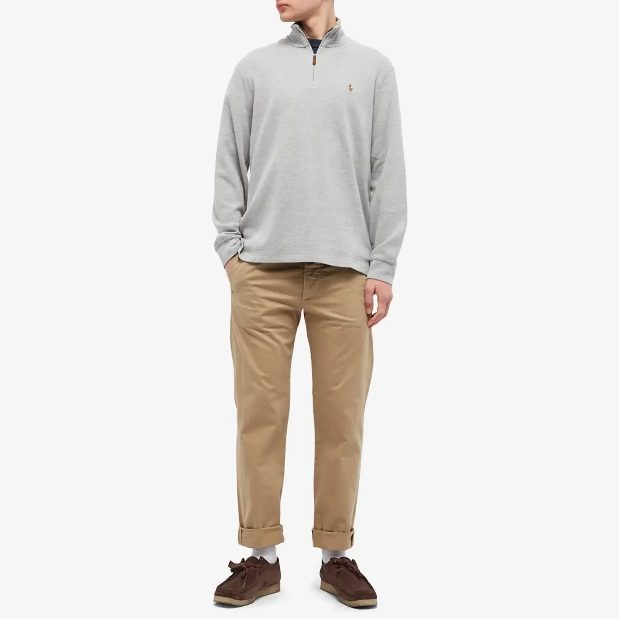 Polo Ralph Lauren Men's Quarter Zip Sweat Andover Heather