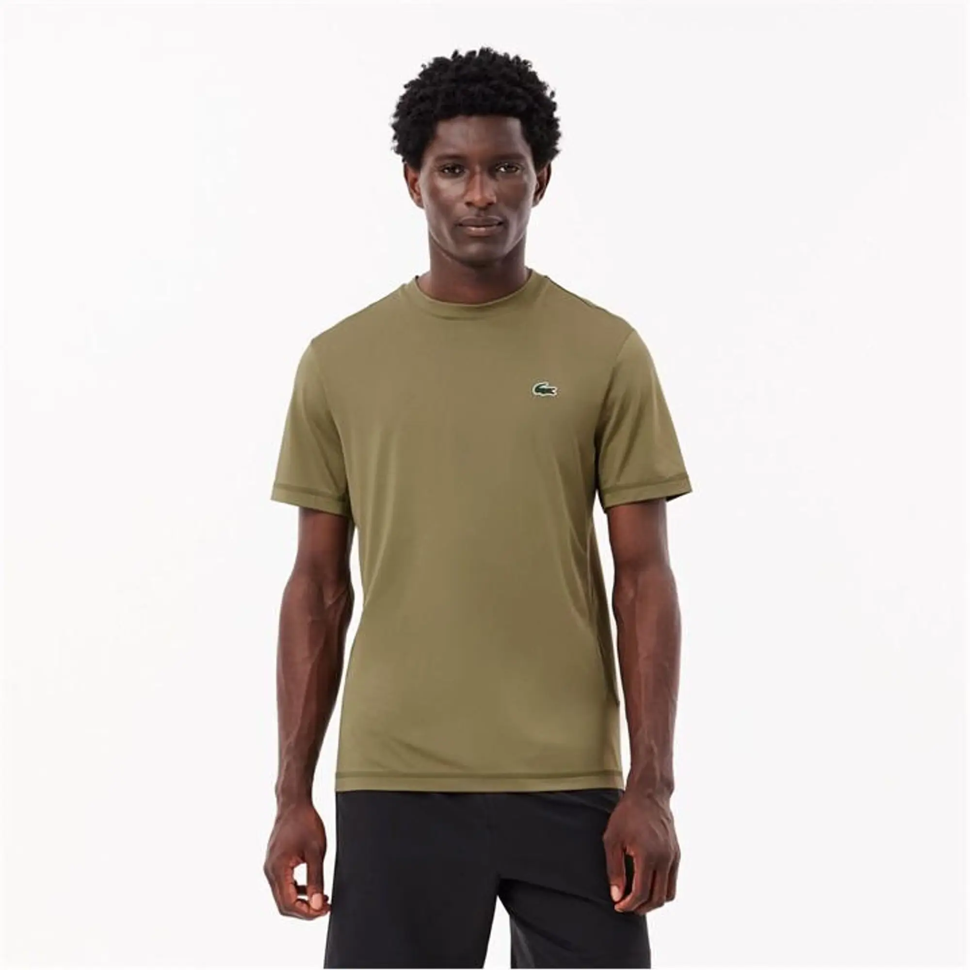 Lacoste Slim Fit Stretch Jersey Sport T-shirt - Khaki Green