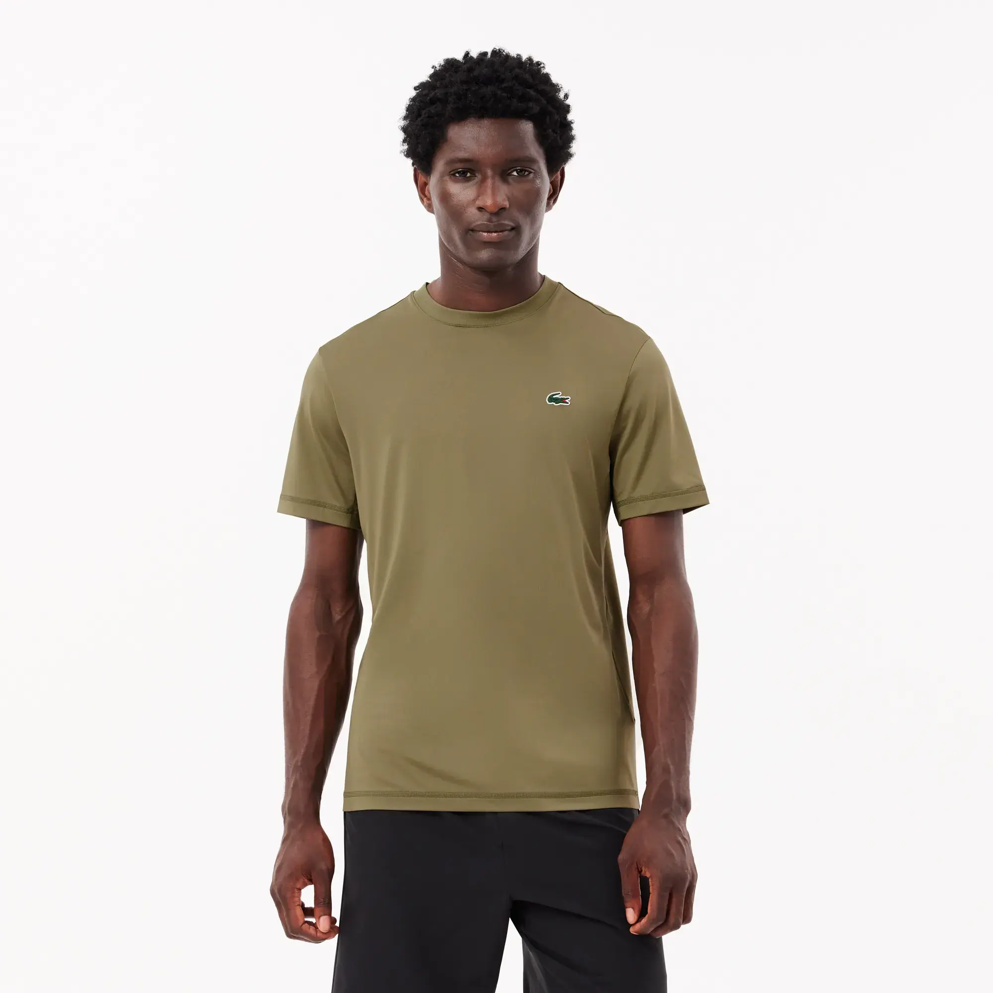 Lacoste Slim Fit Stretch Jersey Sport T-shirt - Khaki Green