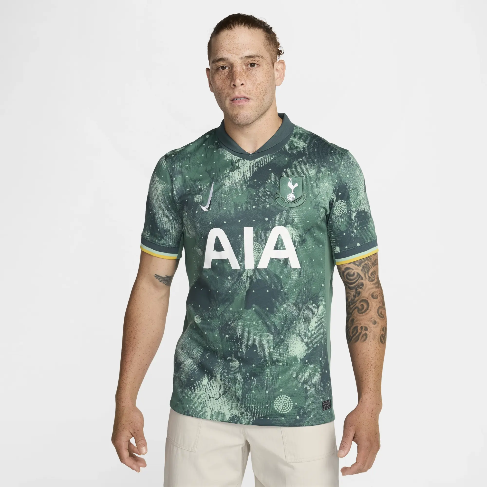 Tottenham Hotspur 2024/25 Stadium Third Men's Nike Dri-FIT Football Replica Shirt - Green - Polyester