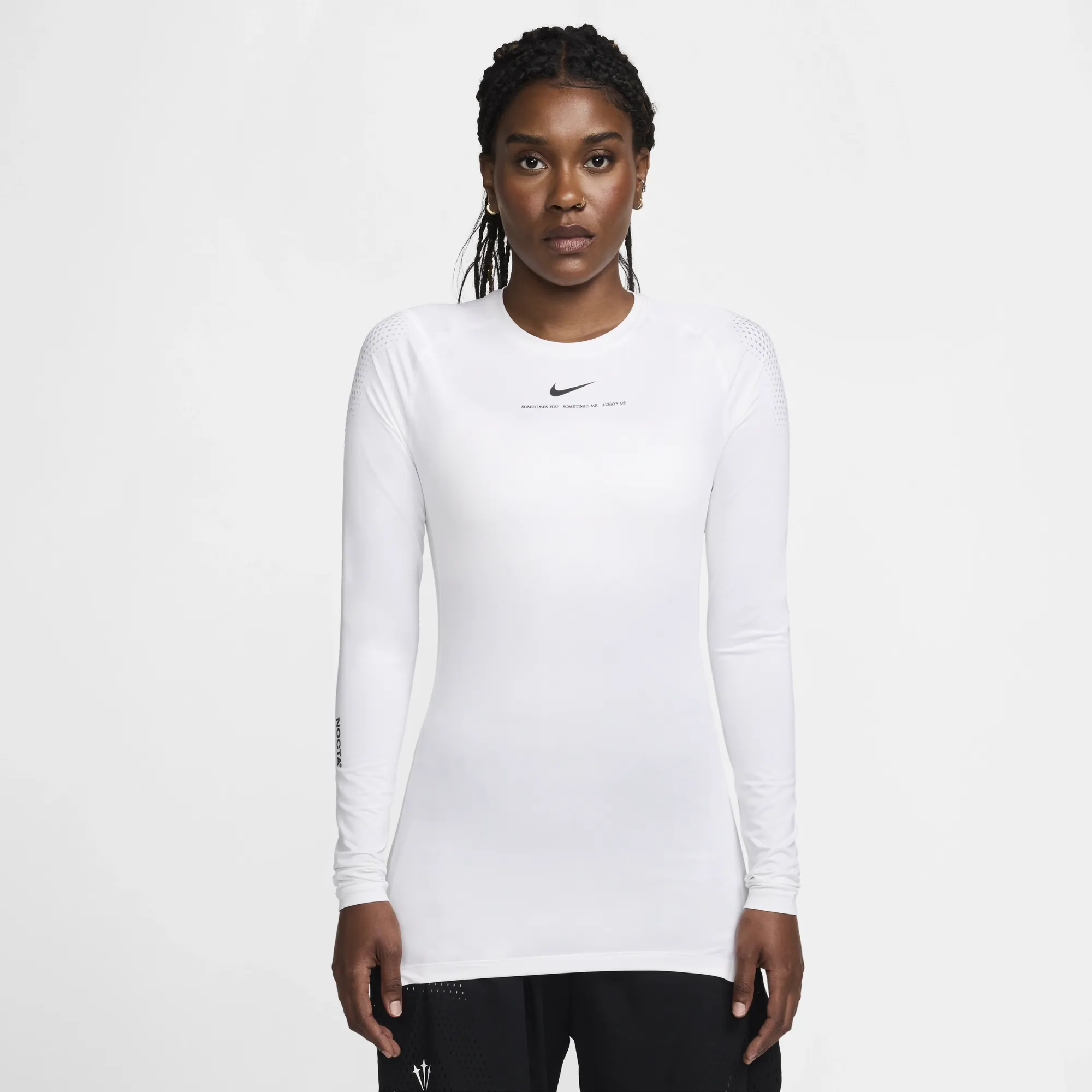 Nike NOCTA Men's Long-Sleeve Base Layer Basketball Top - White