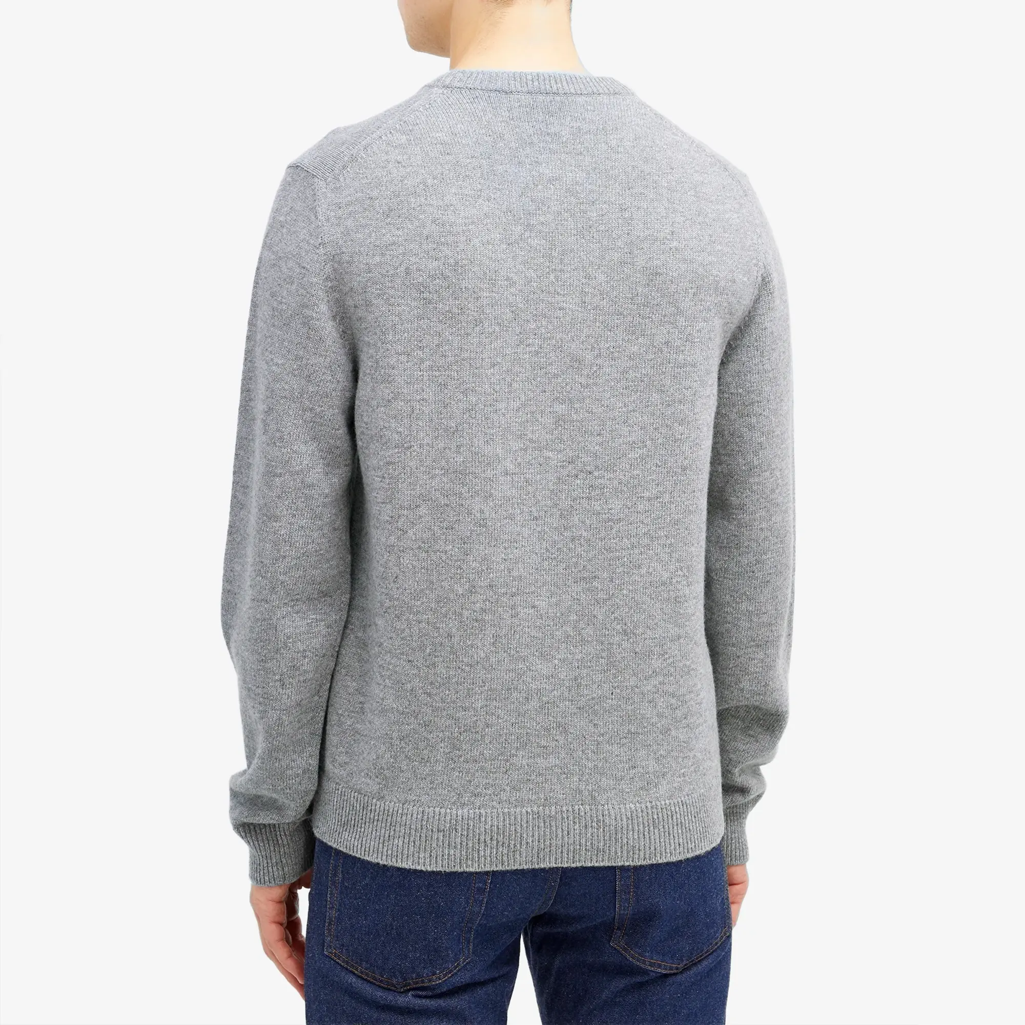 Gucci Men's Script Logo Crew Neck Jumper Grey