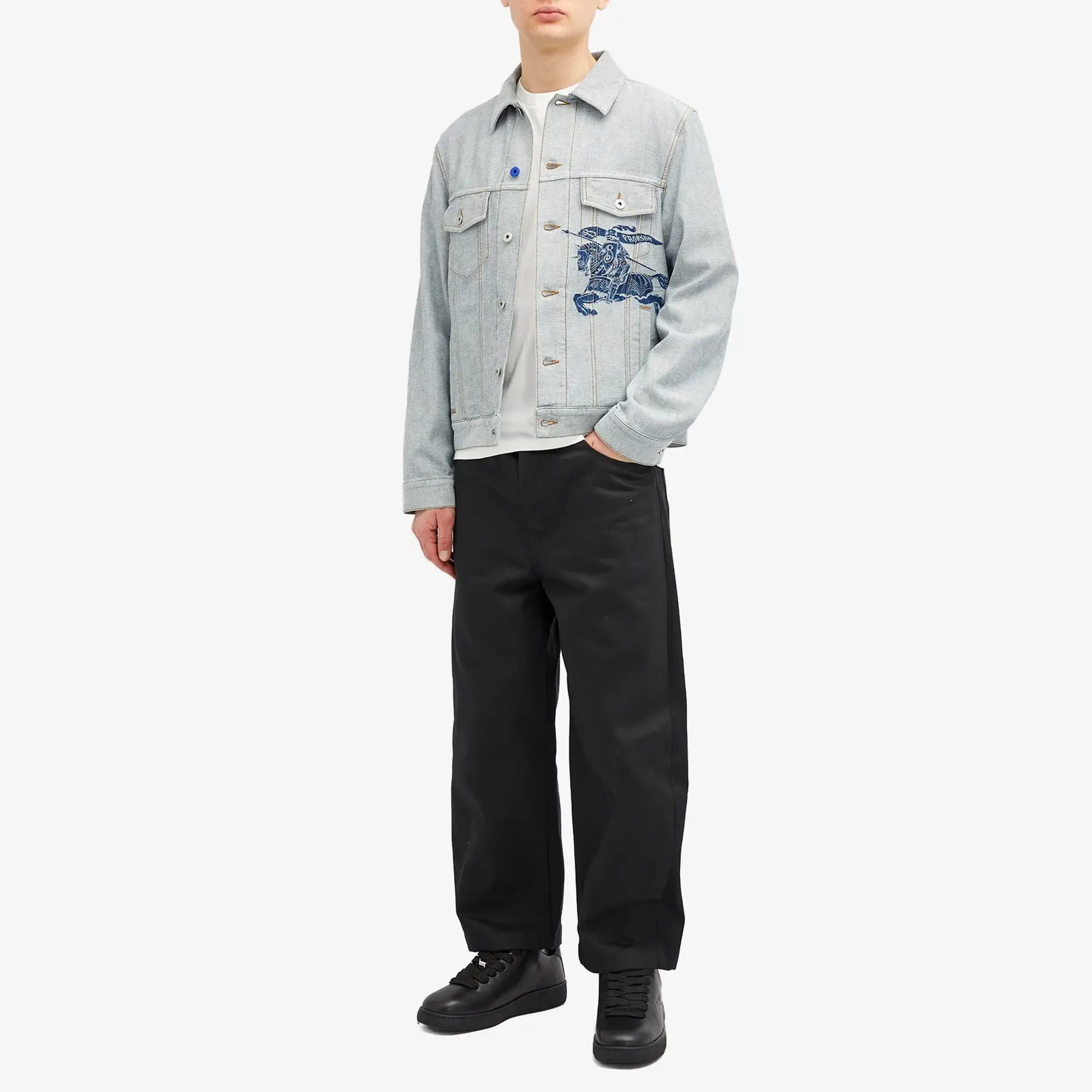 Burberry Men's EKD Denim Jacket Denim Blue | 8086442-A1186