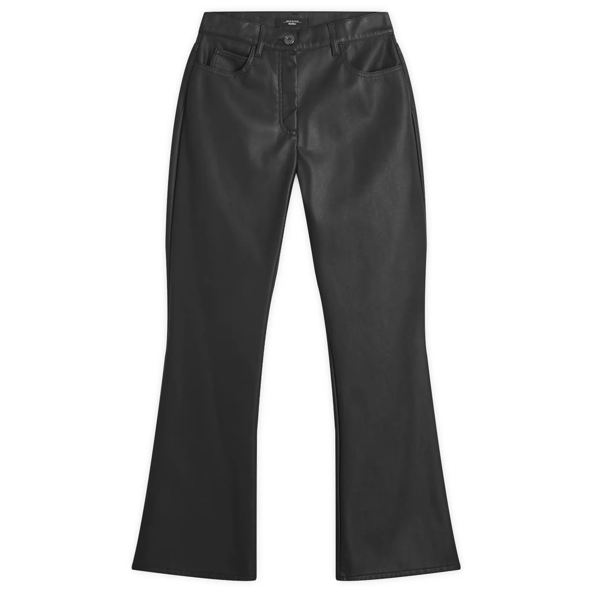 Weekend by Max Mara Women's Leather Trousers Black