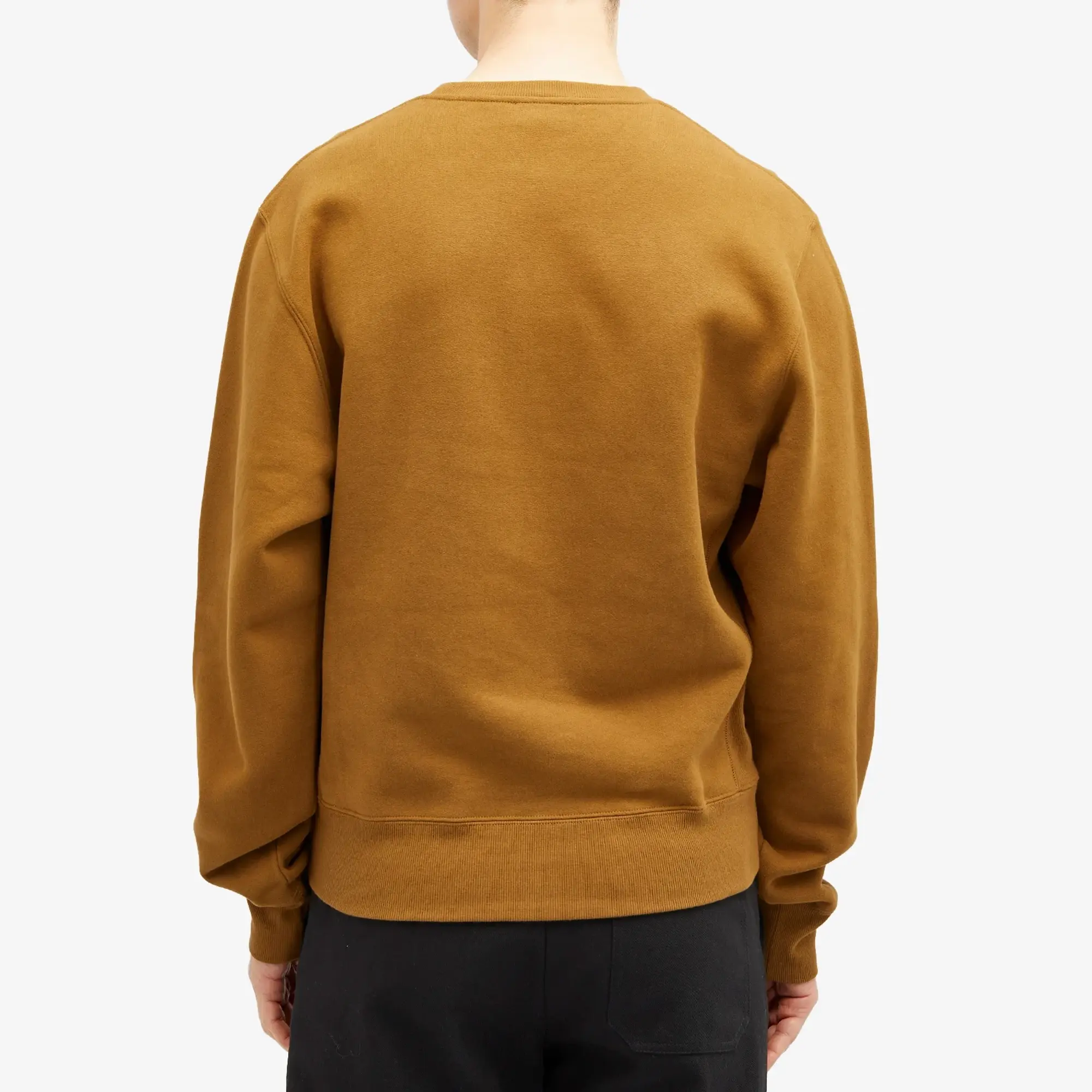 Saint Laurent Men's Embroidered Logo Sweatshirt Golden Brown