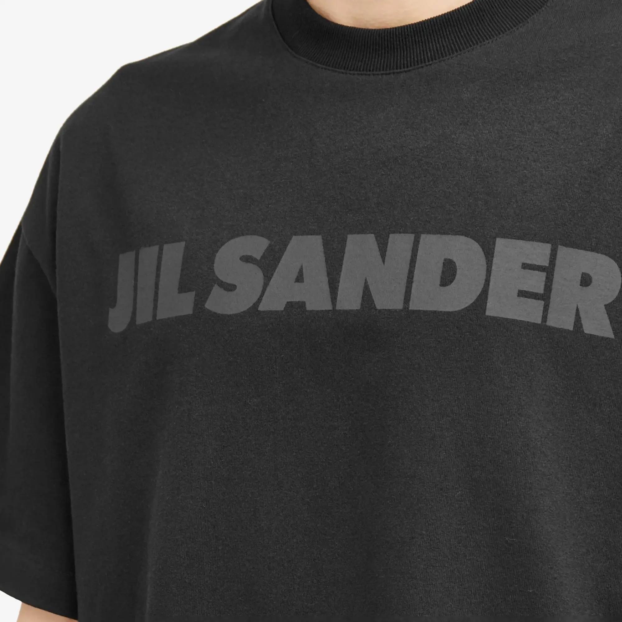 Jil Sander Men's Logo Long Sleeve T-Shirt Black