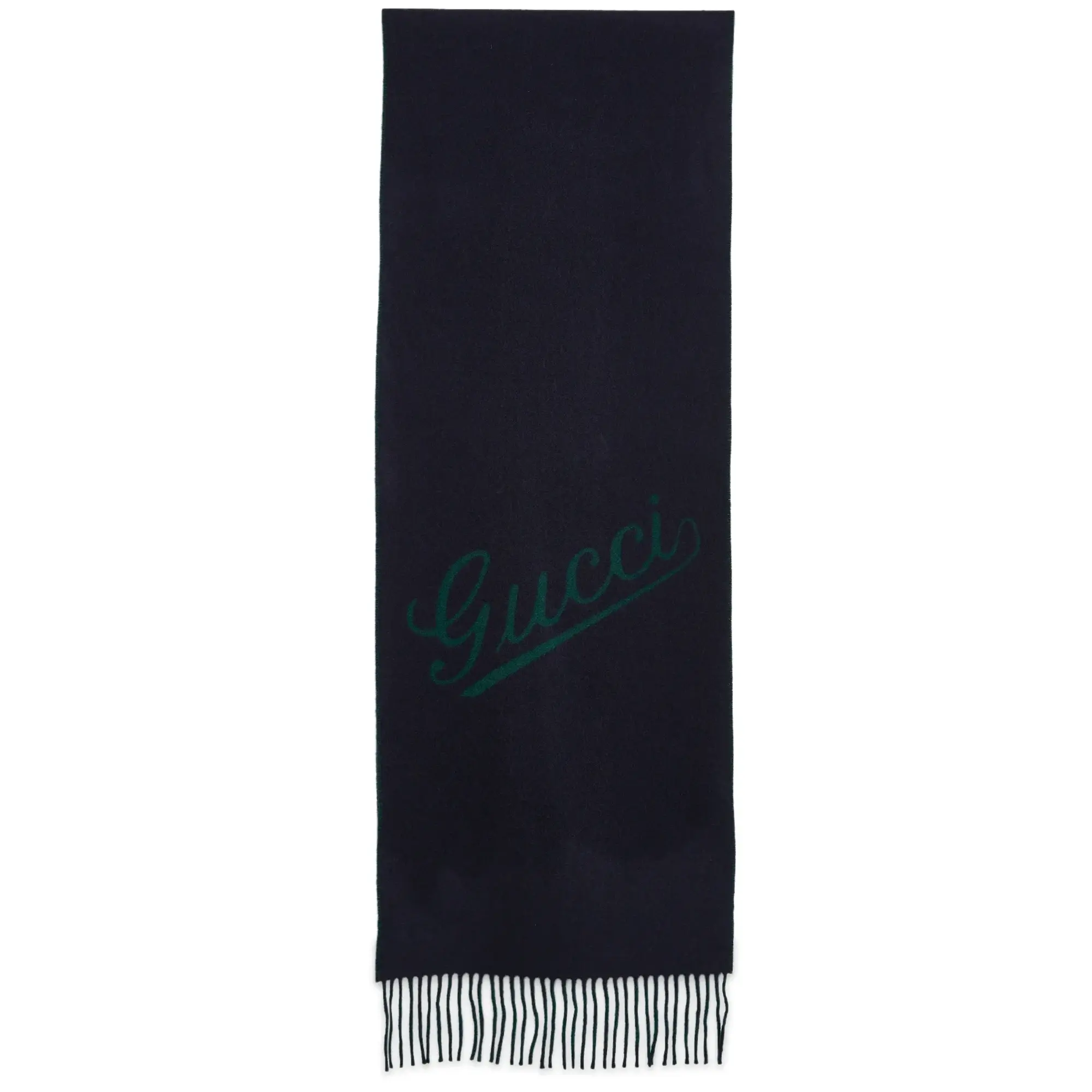 Gucci Men's GG Jacquard Scarf Navy/Green