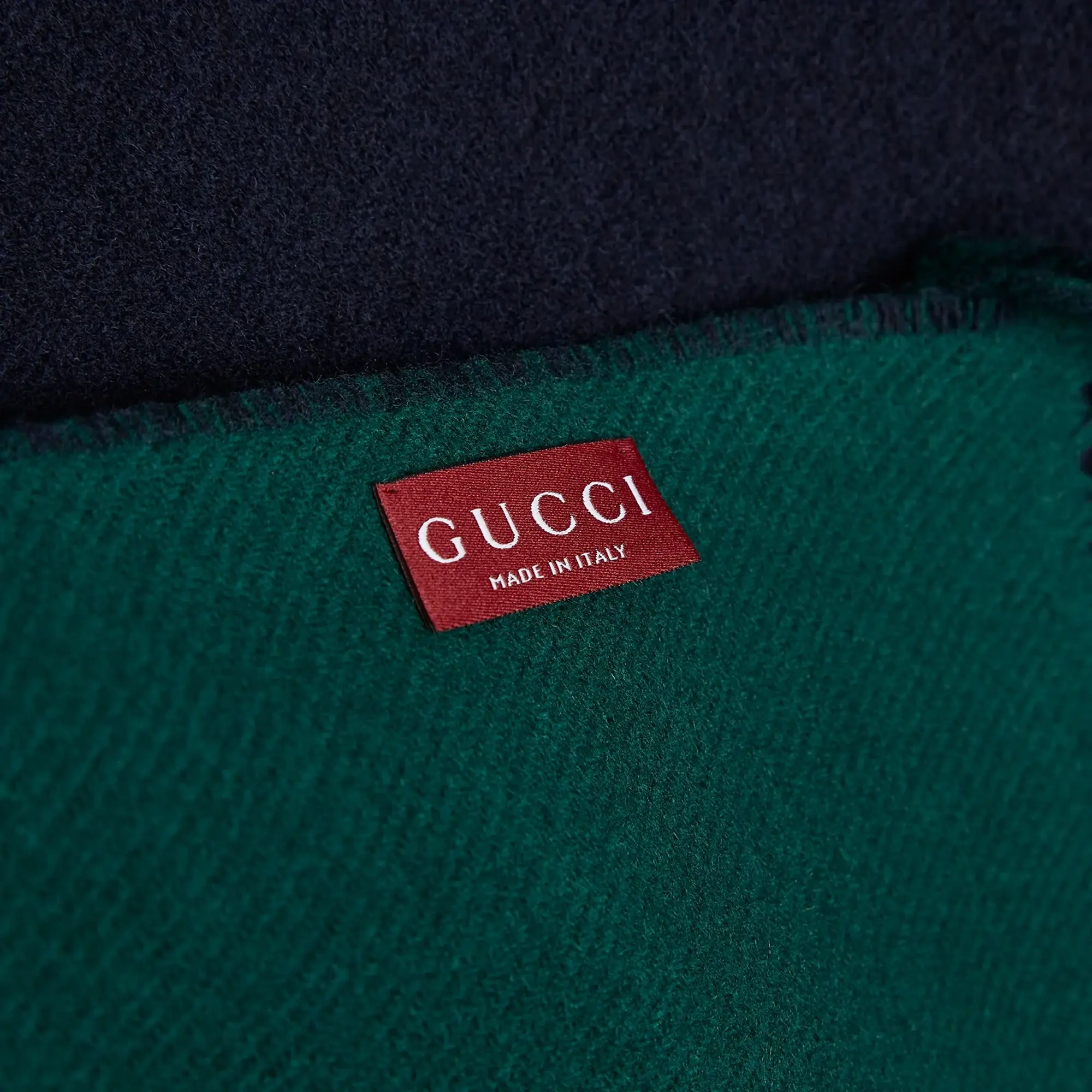 Gucci Men's GG Jacquard Scarf Navy/Green