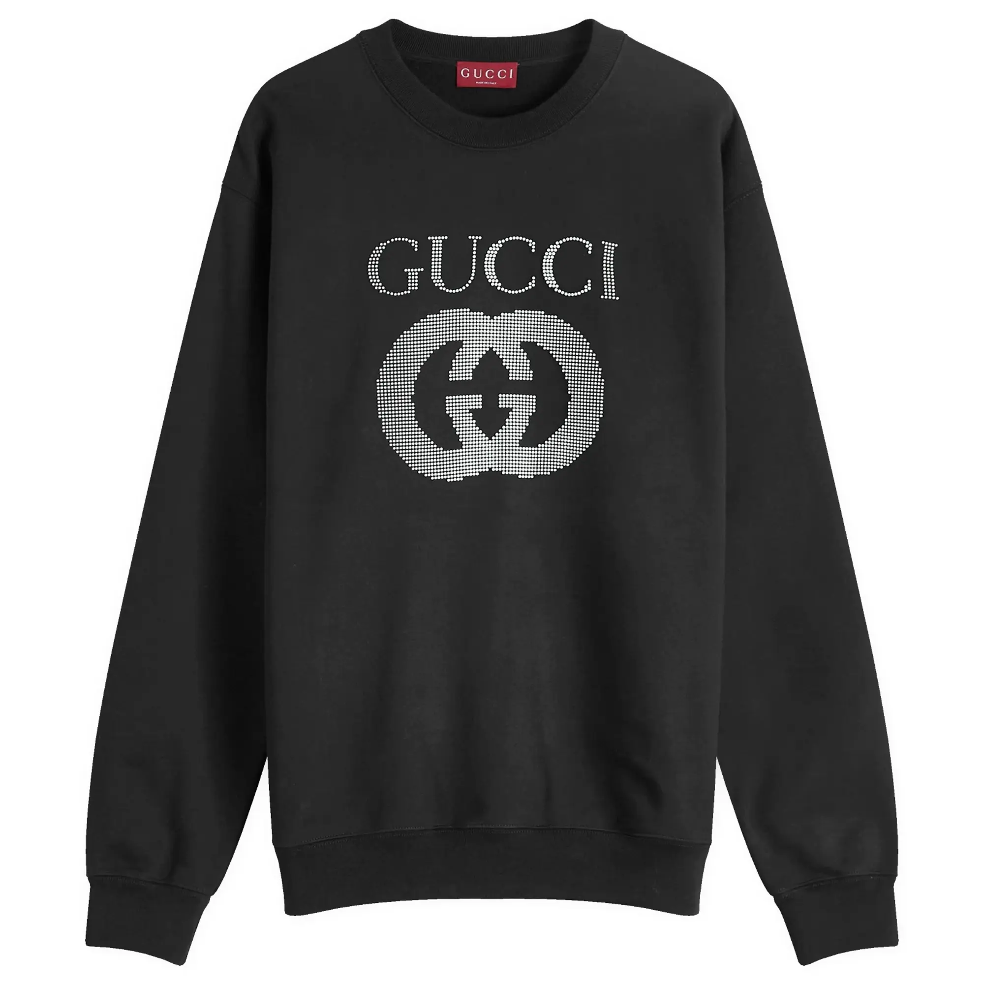 Gucci Men's Interlocking Logo Crew Neck Sweatshirt Black