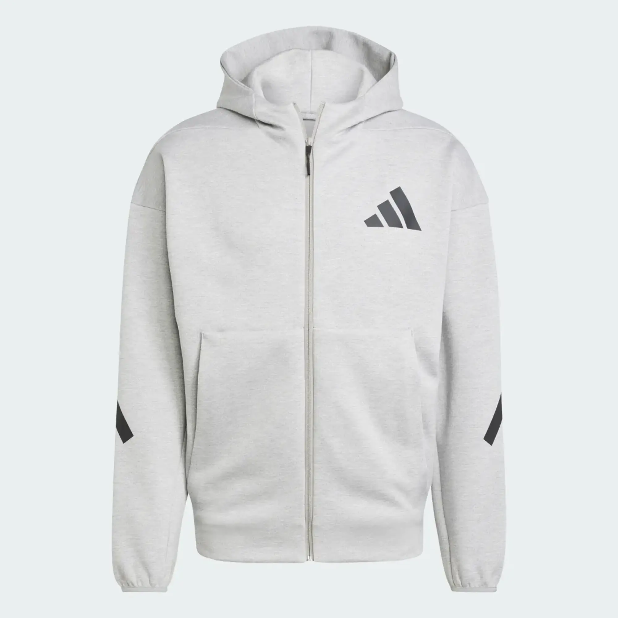 adidas ZNE Full Zip Hoodie - Grey - Size M - Grey