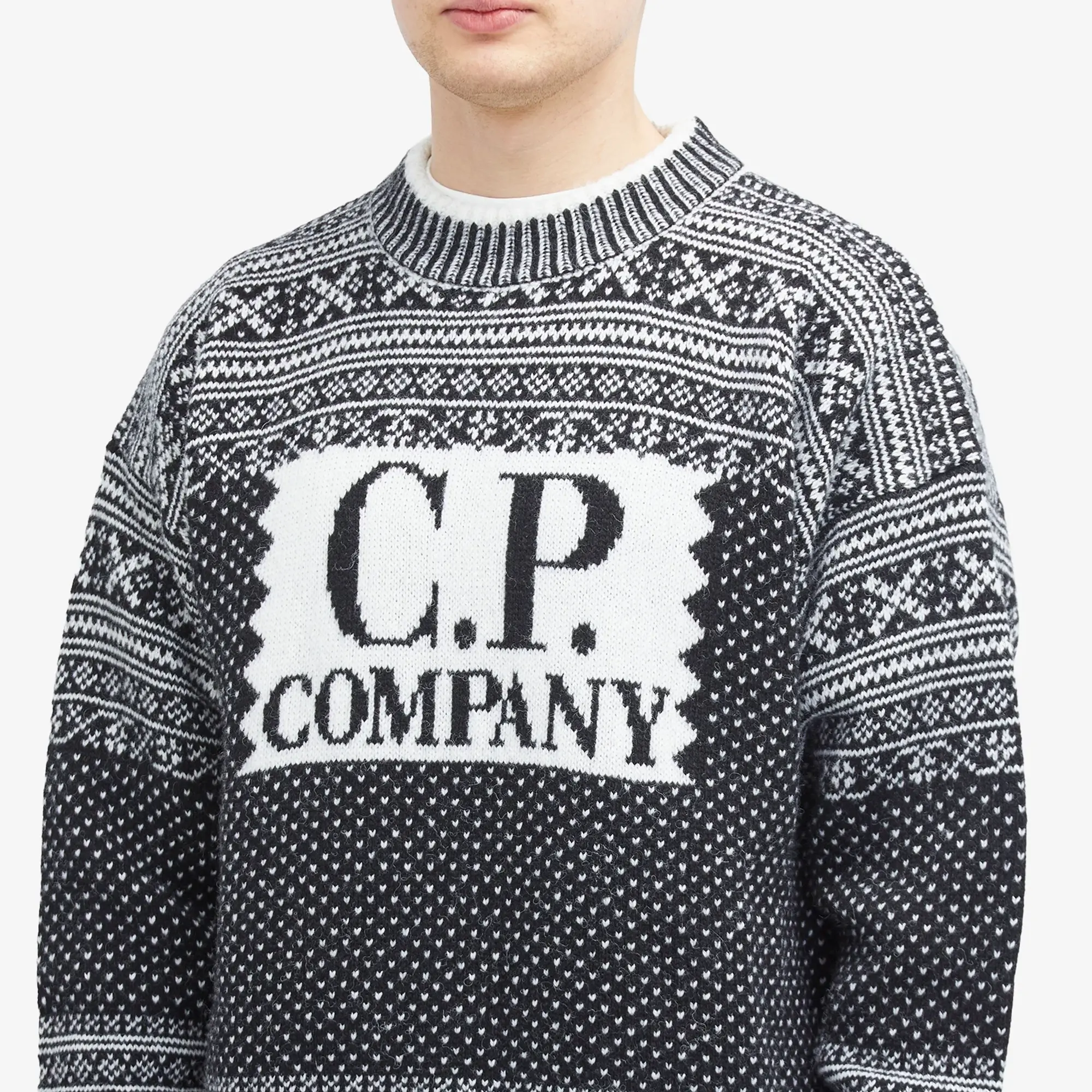 C.P. Company Men's Lambswool Crew Knit Multi