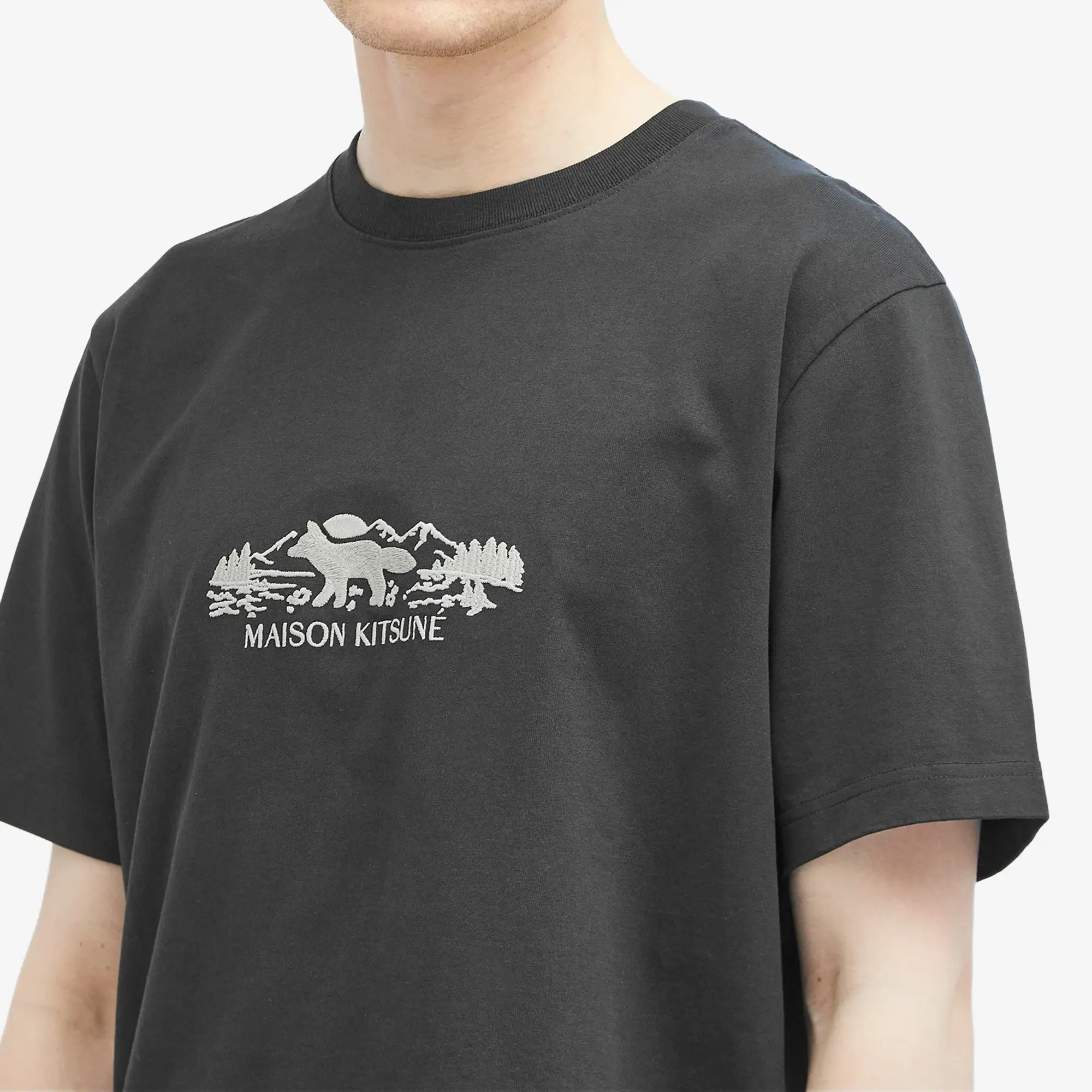 Maison Kitsuné Maison Kitsune Outdoor Profile Fox Comfort T-Shirt Black