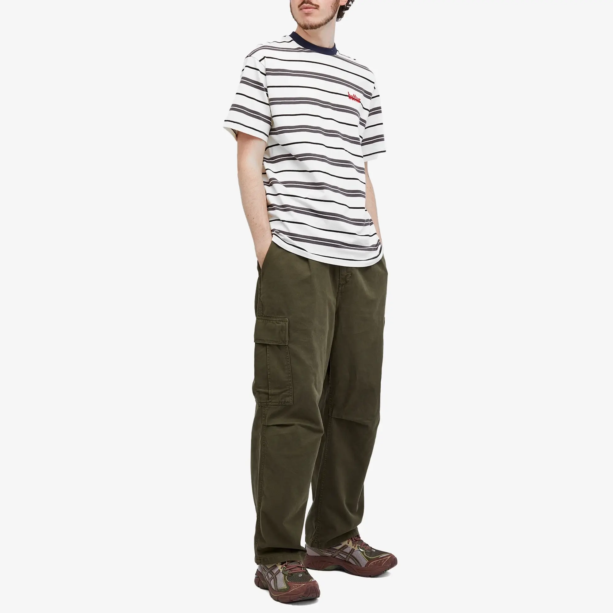 Butter Goods Men's Bryce Stripe T-Shirt White