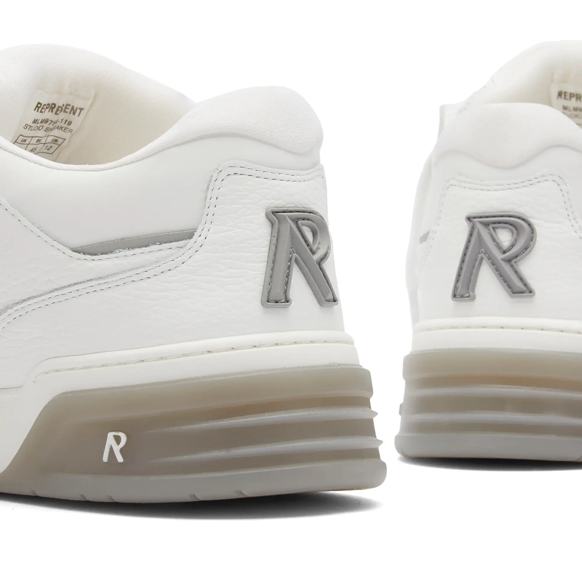 Represent Men's Studio Sneaker White Grey