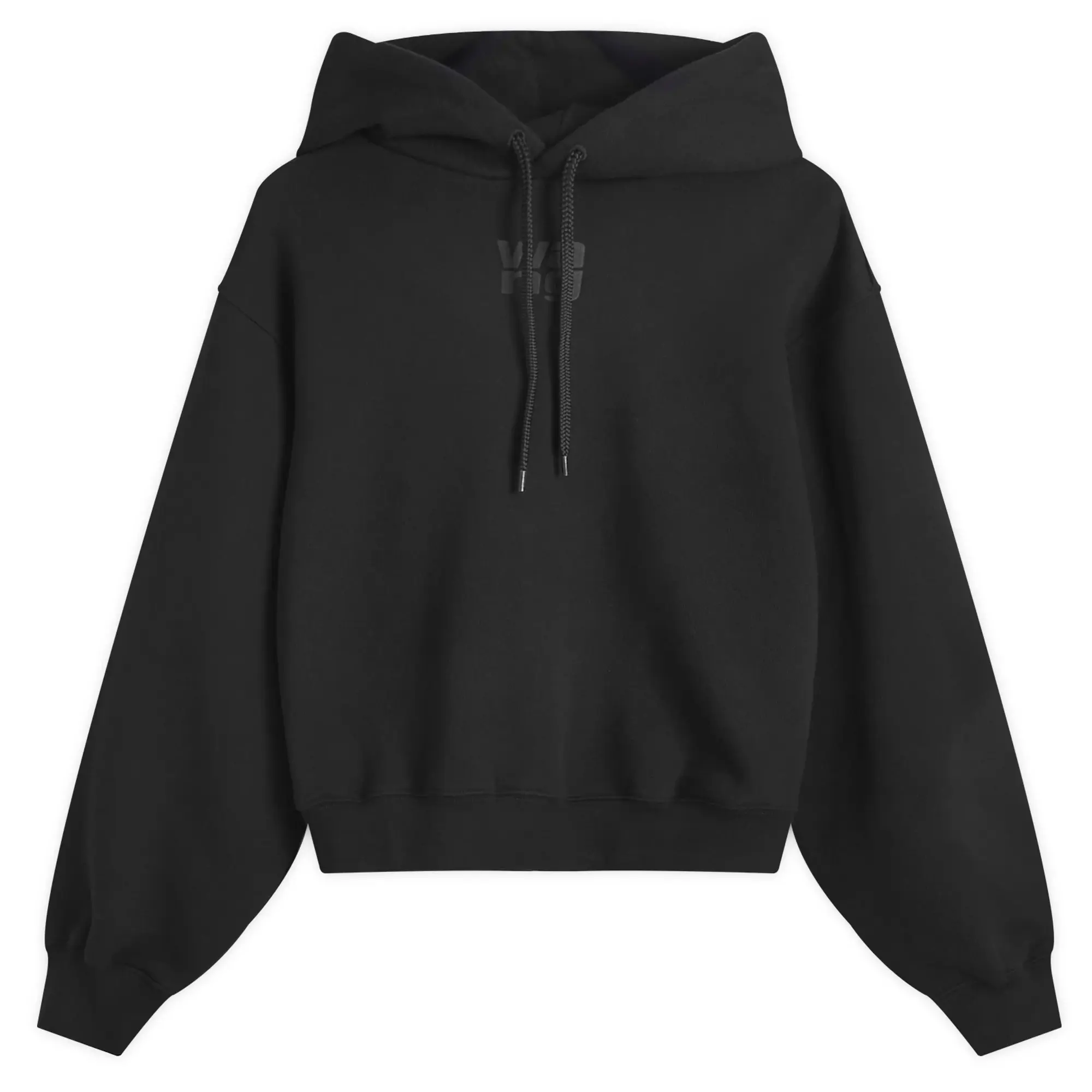 Alexander Wang Women s Logo Hoodie Black 4CC3242101 1 FOOTY.COM