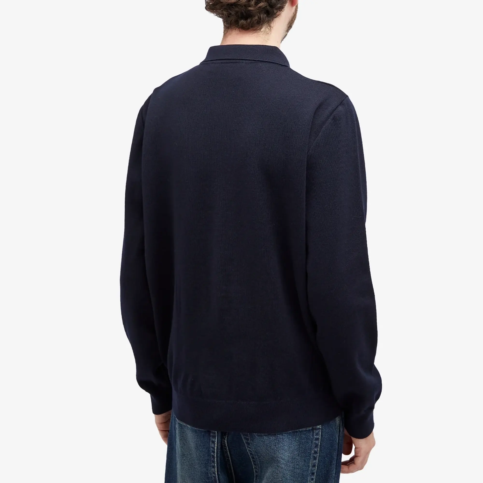 By Parra Men's Flower Blob Knitted Polo Shirt Midnight Blue
